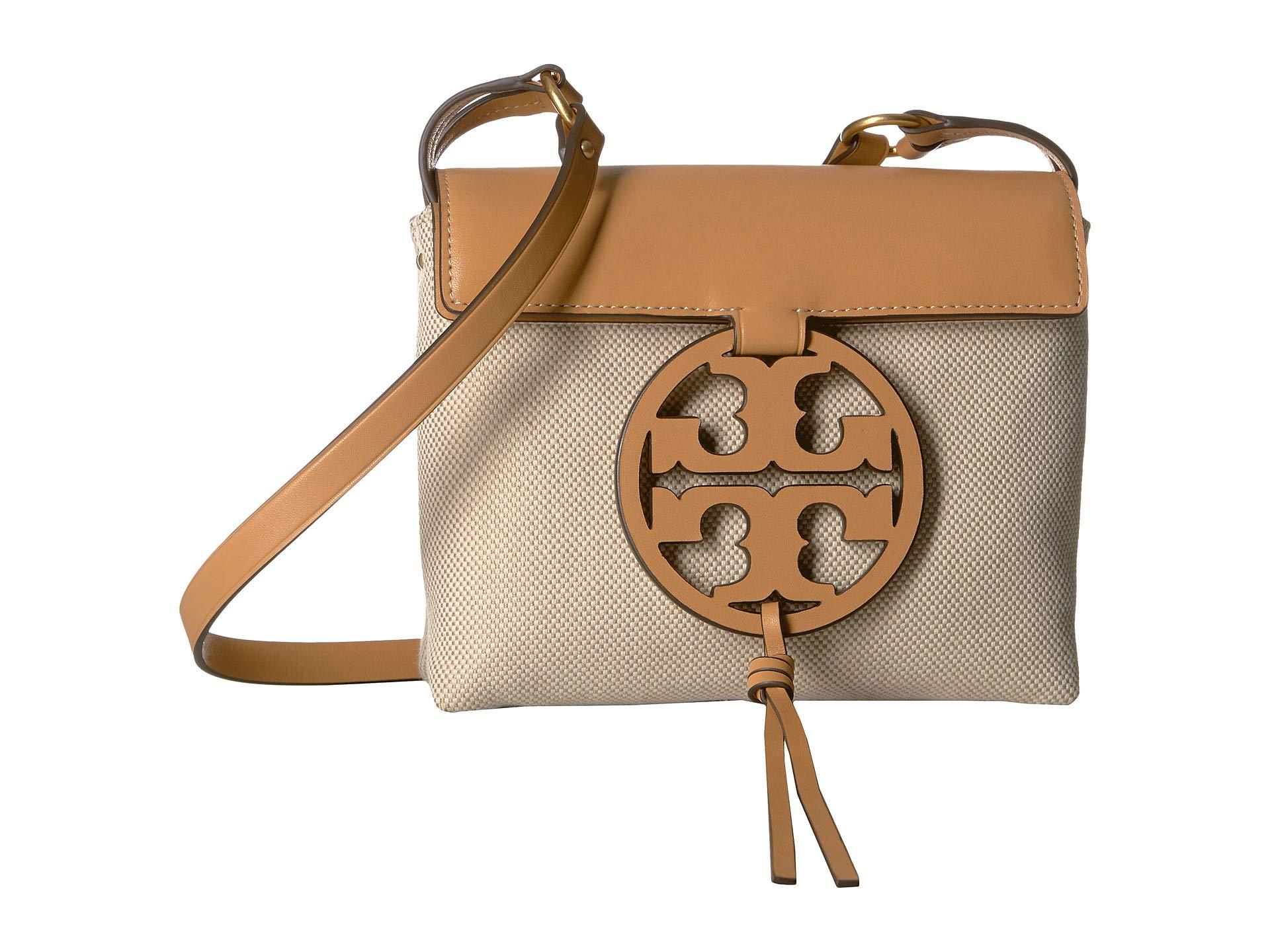 Tory Burch Miller Canvas Crossbody in Beige (Natural) - Lyst