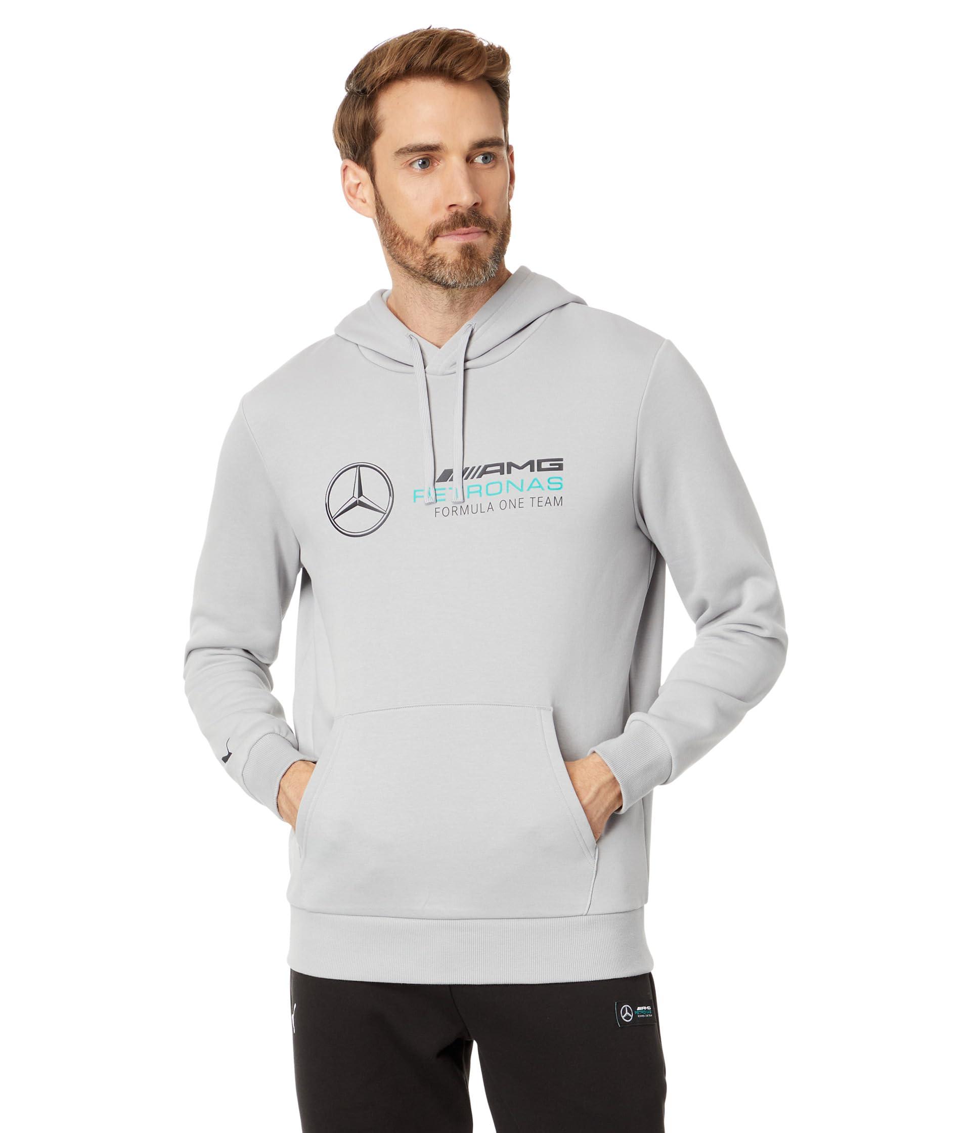 PUMA Mercedes Amg Petronas Essentials Fleece Hoodie in Gray for Men | Lyst