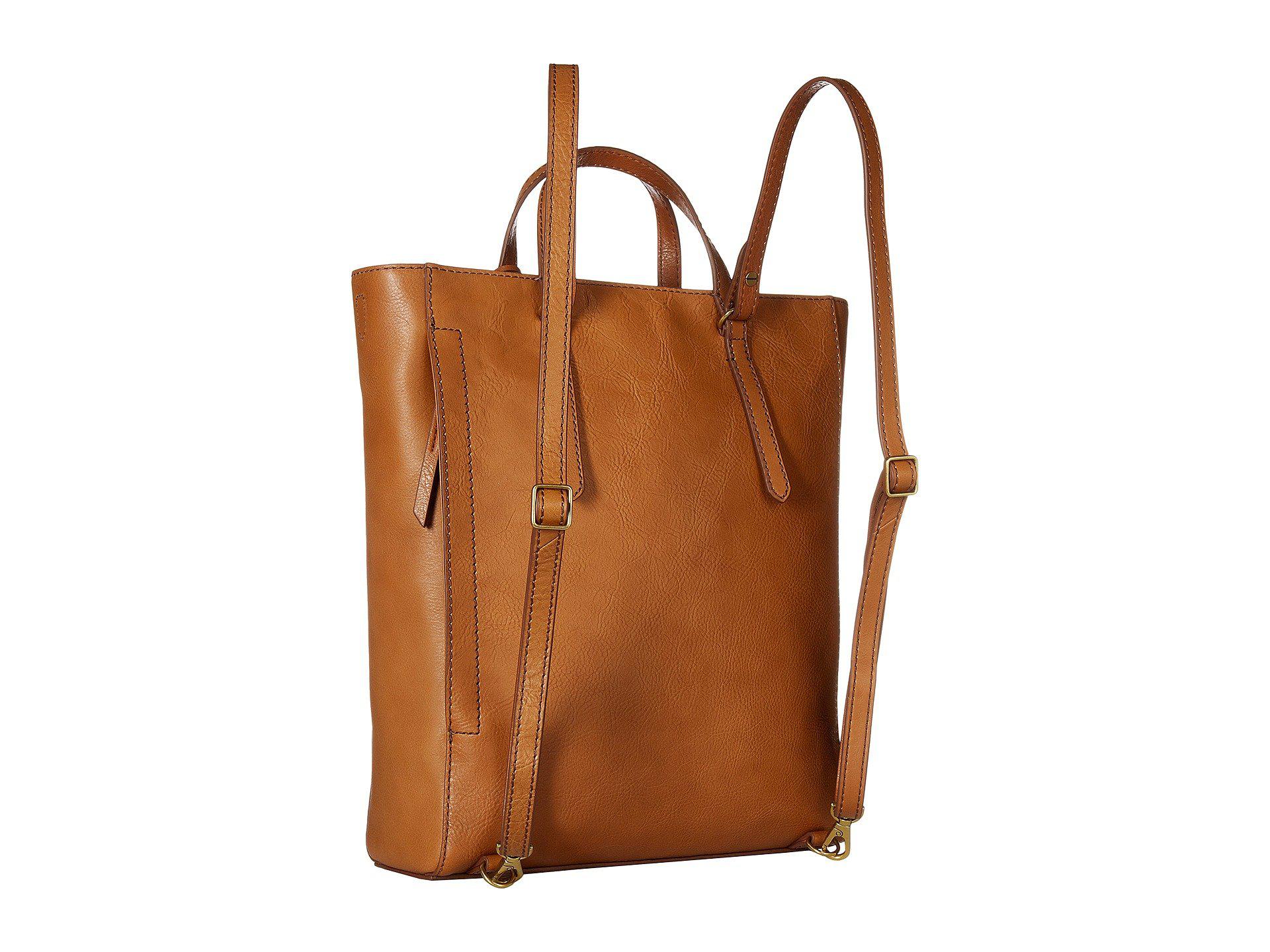 fossil camilla backpack tan