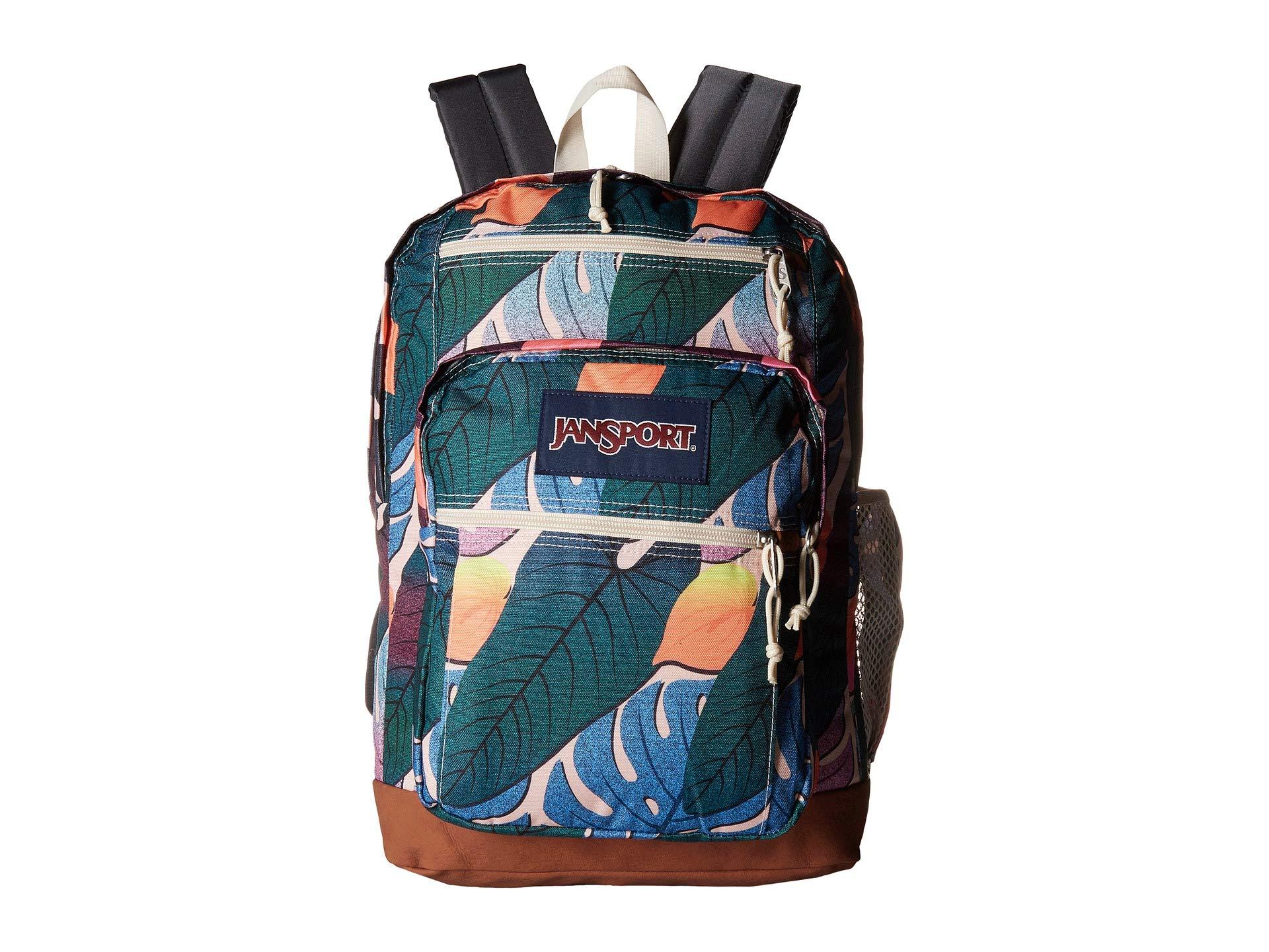 white field floral jansport backpack