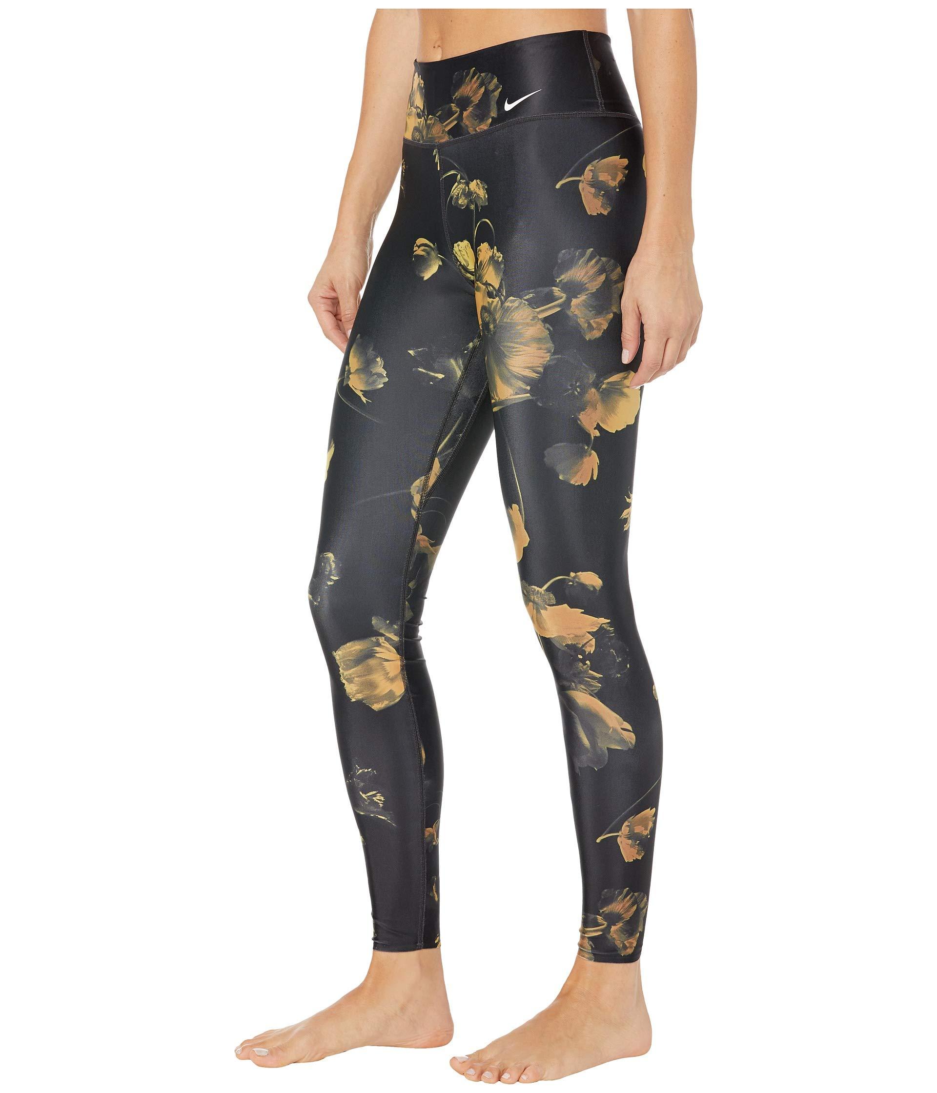 nike power floral tights
