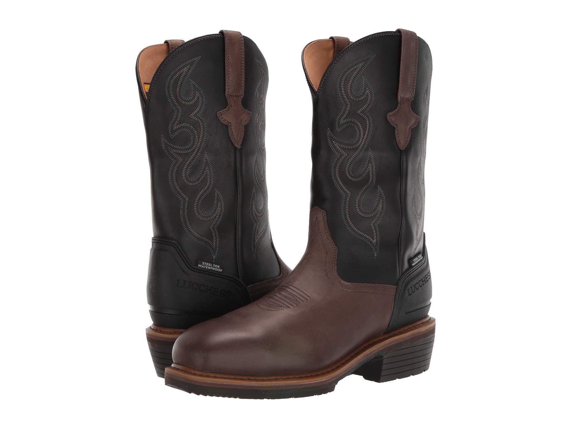 Lucchese Leather 12 Welted Western Work Boot - Steel Toe 