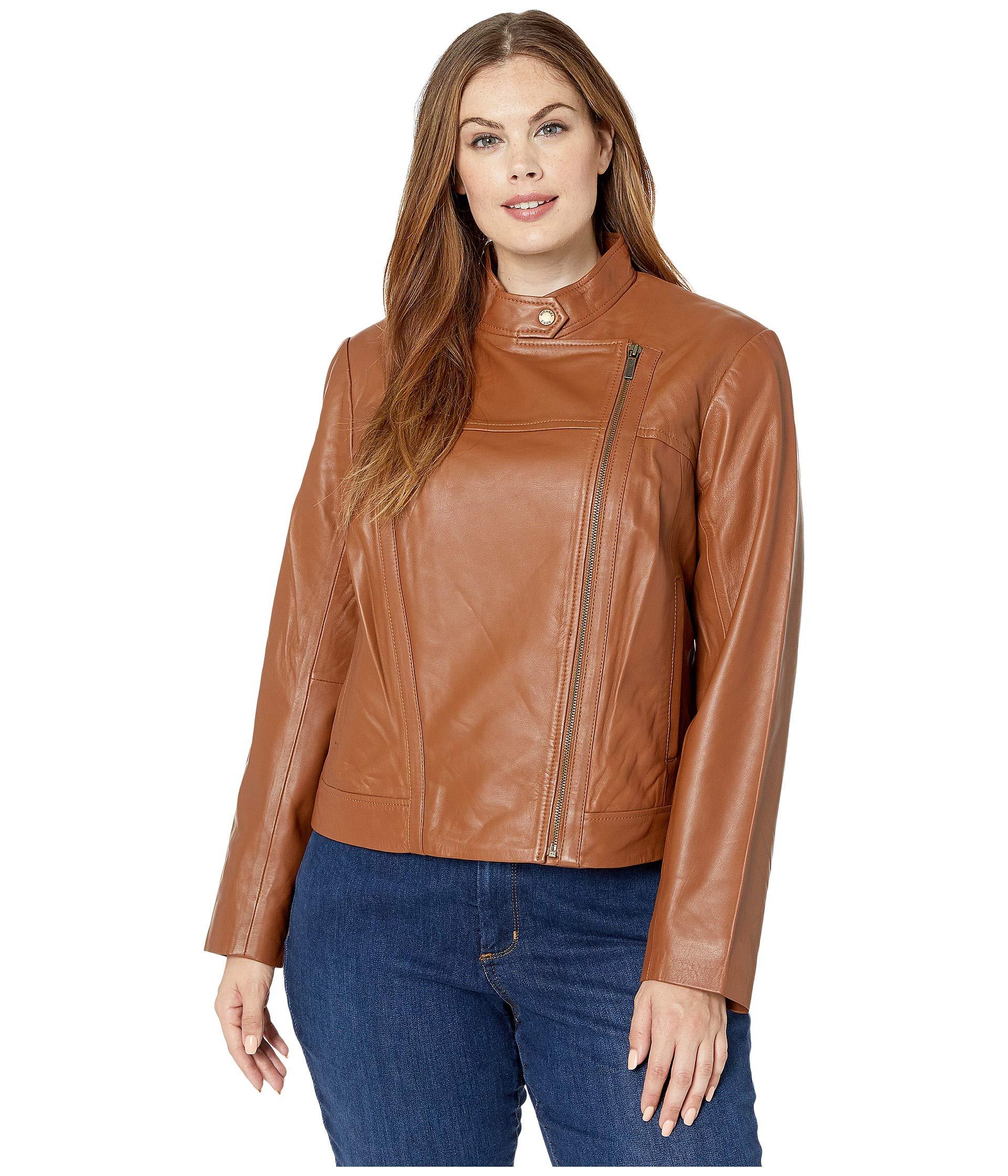 Michael Kors Plus Size Leather Jacket 