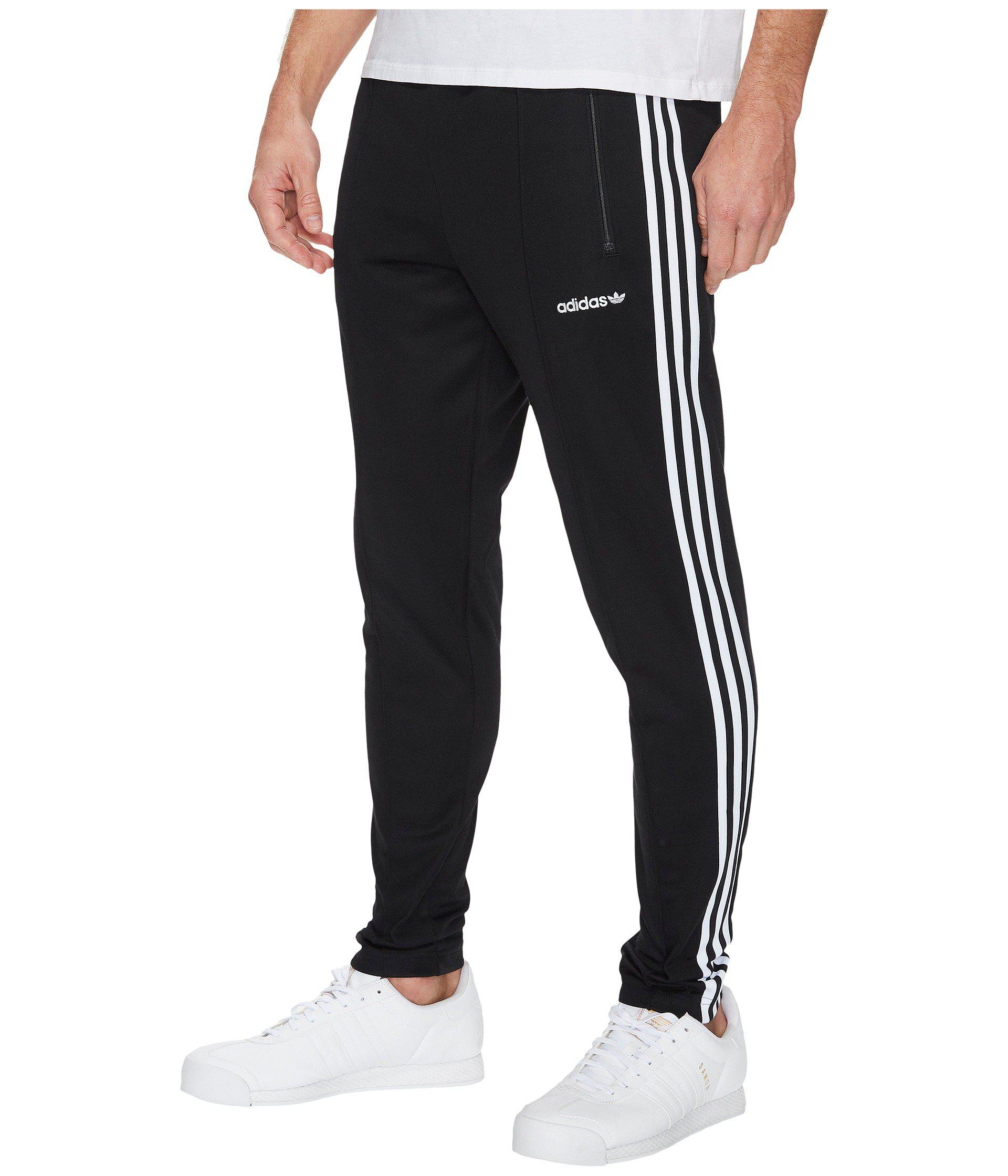adidas Originals Beckenbauer Open Hem Track Pants (black/white) Men's ...
