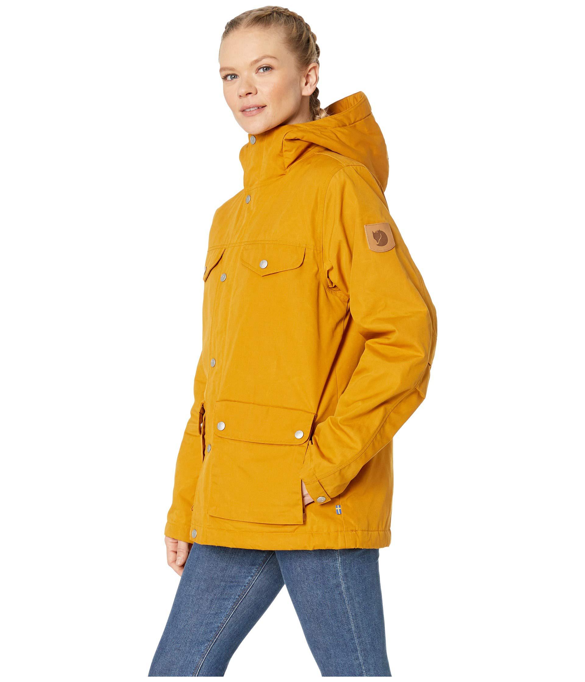 Fjallraven Leather Greenland Winter Jacket in Yellow - Lyst