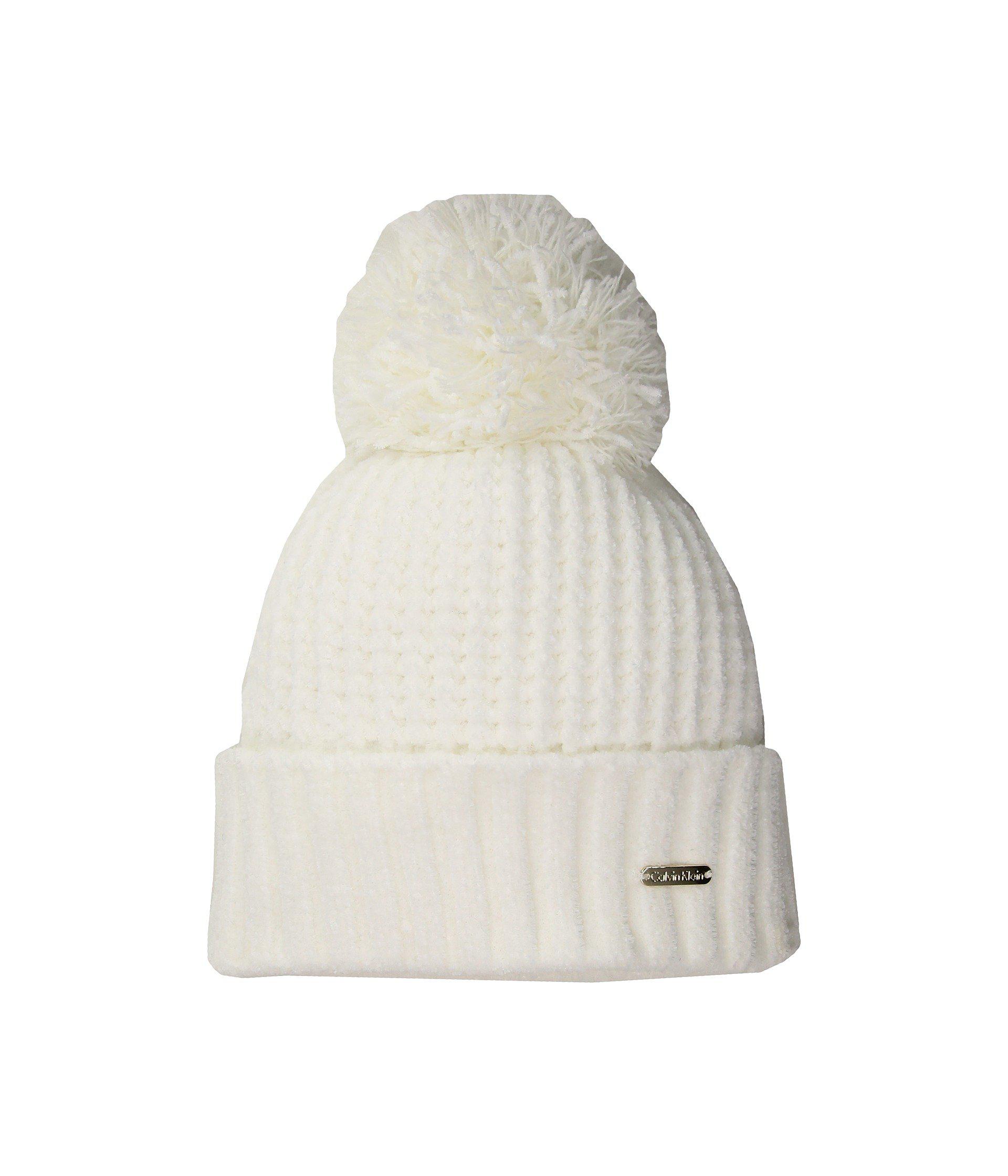 calvin klein pom pom beanie