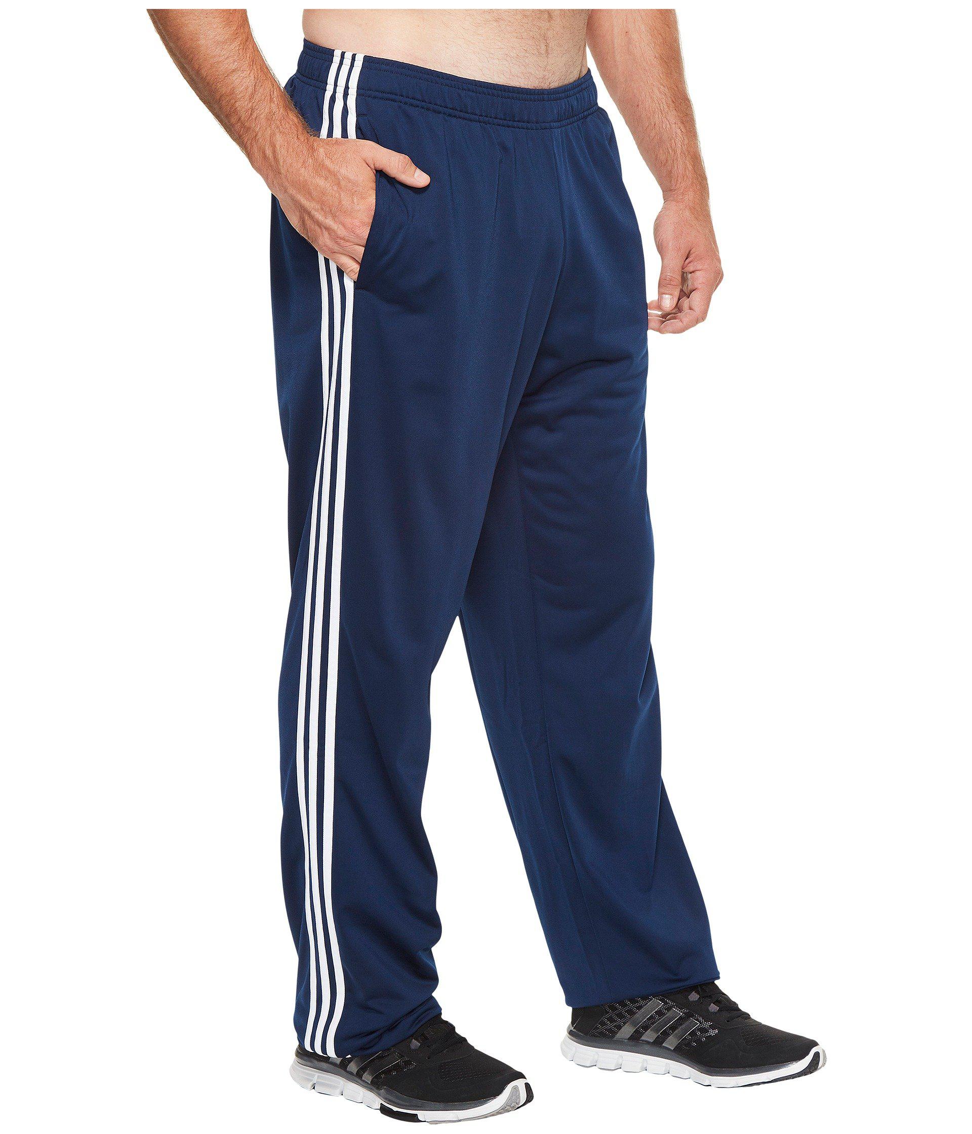 adidas Synthetic Big Tall Essentials 3-stripes Regular Fit Tricot Pants  (collegiate Navy/white) Men's Casual Pants in Blue for Men - Lyst
