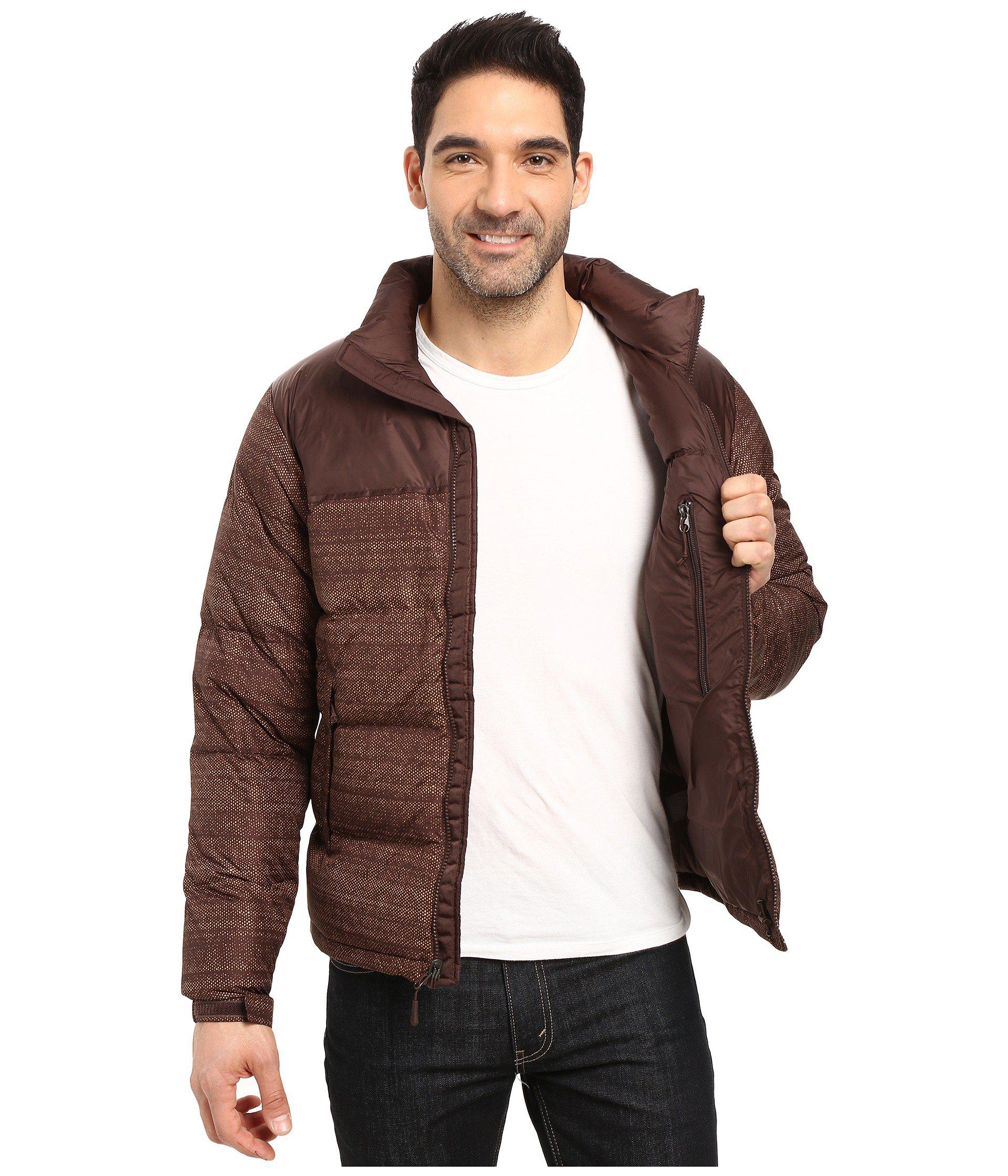 The North Face Goose Nuptse Jacket In Brown For Men Lyst