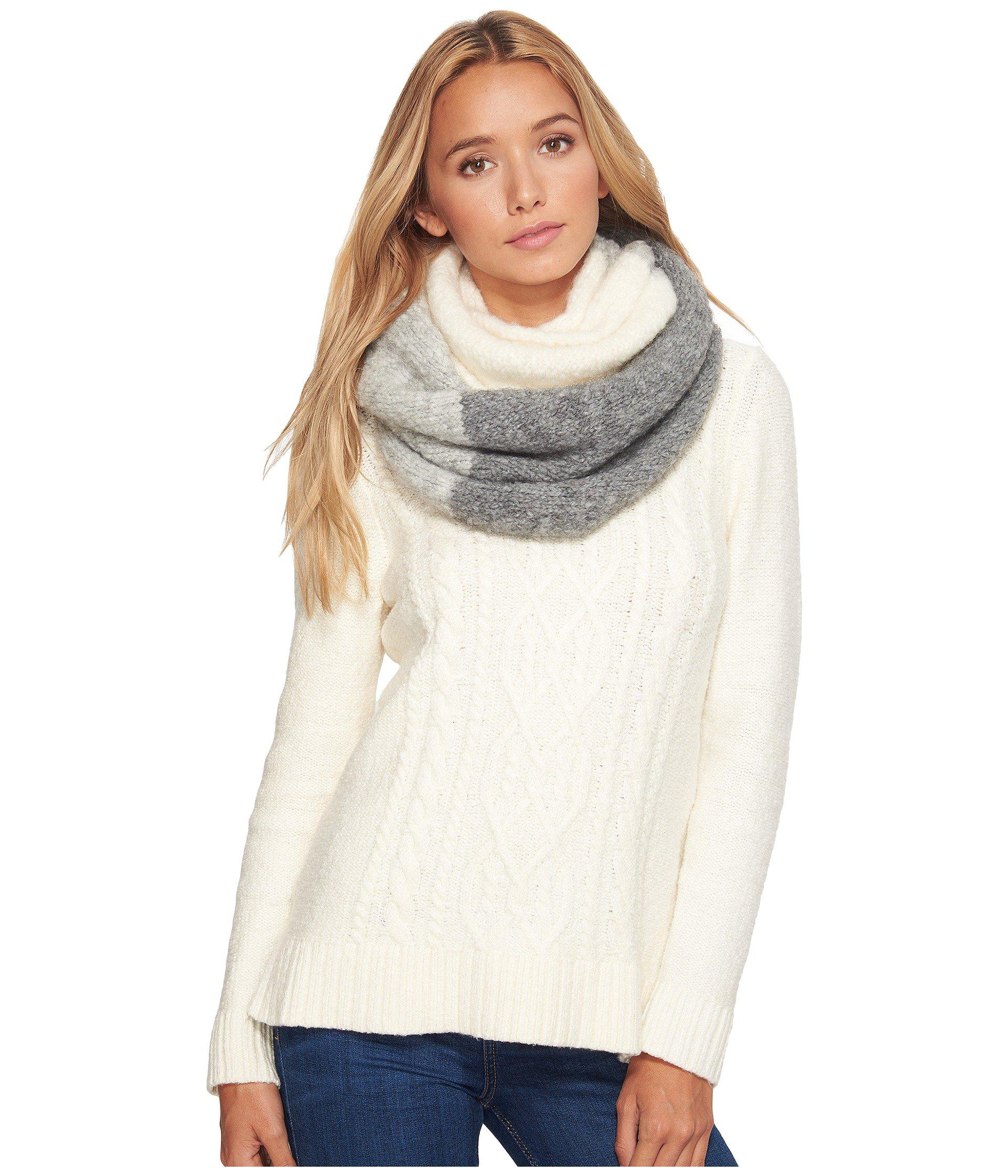 UGG Synthetic Three Color Lofty Infinity Scarf in Gray Lyst