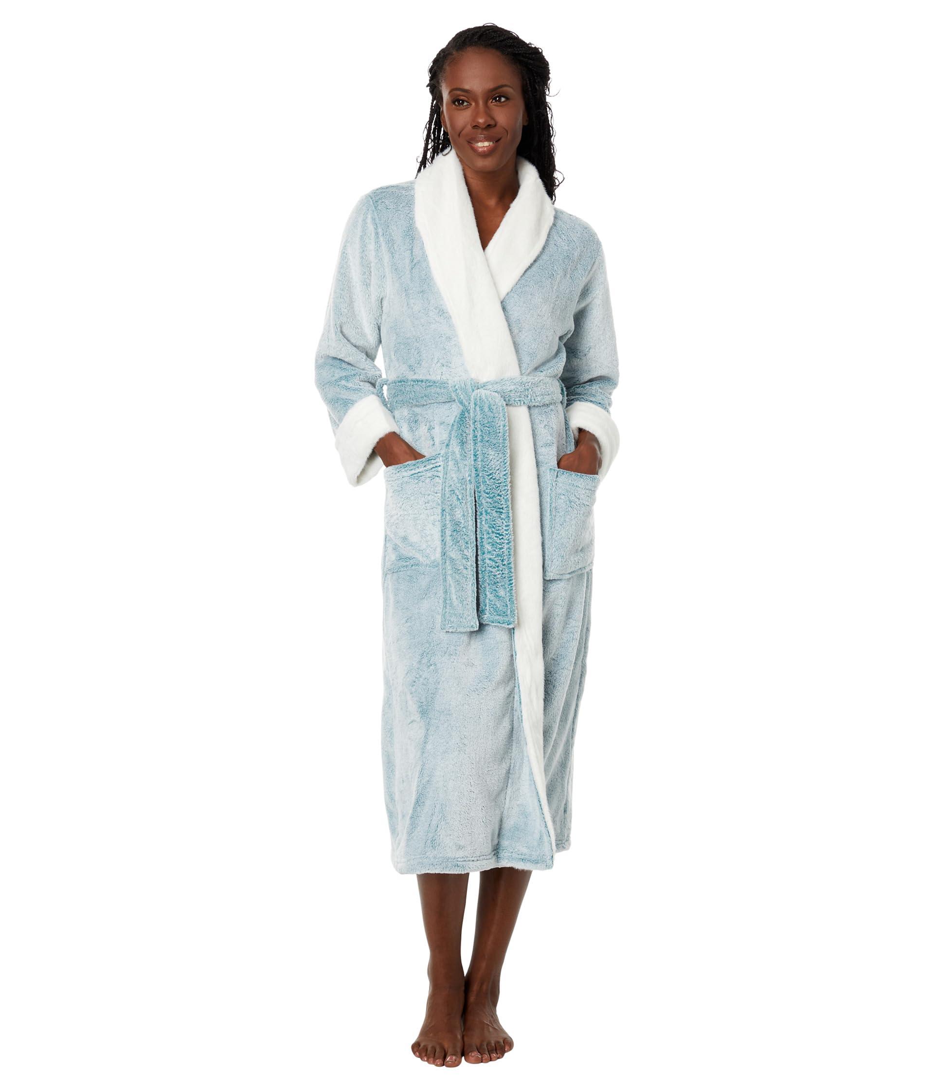 N By Natori Frosted Cashmere Fleece Robe in Blue Lyst