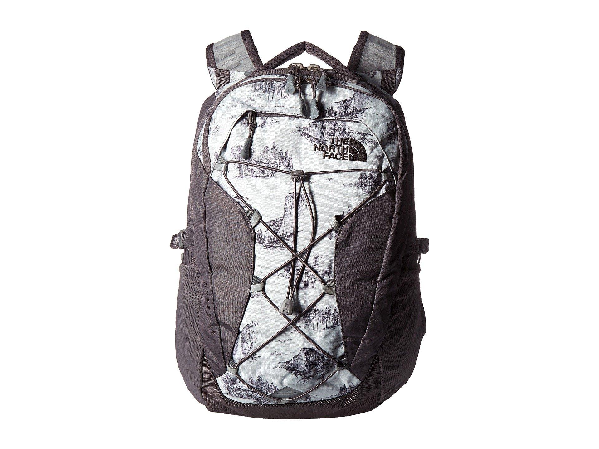 north face backpack light blue