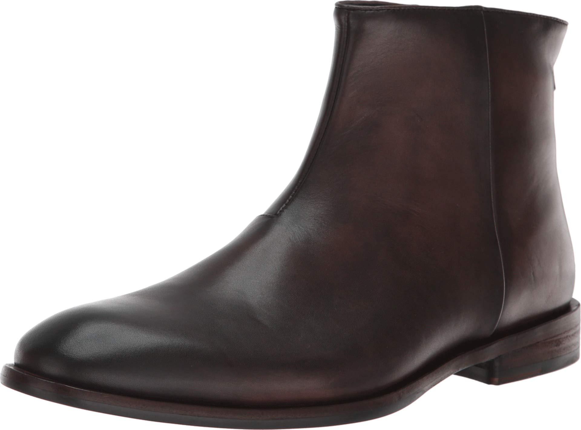 bainx short combat boot with suede collar