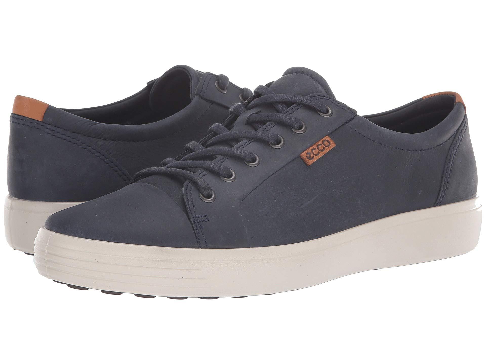 Ecco Leather Soft 7 Sneaker in Blue for Men - Lyst