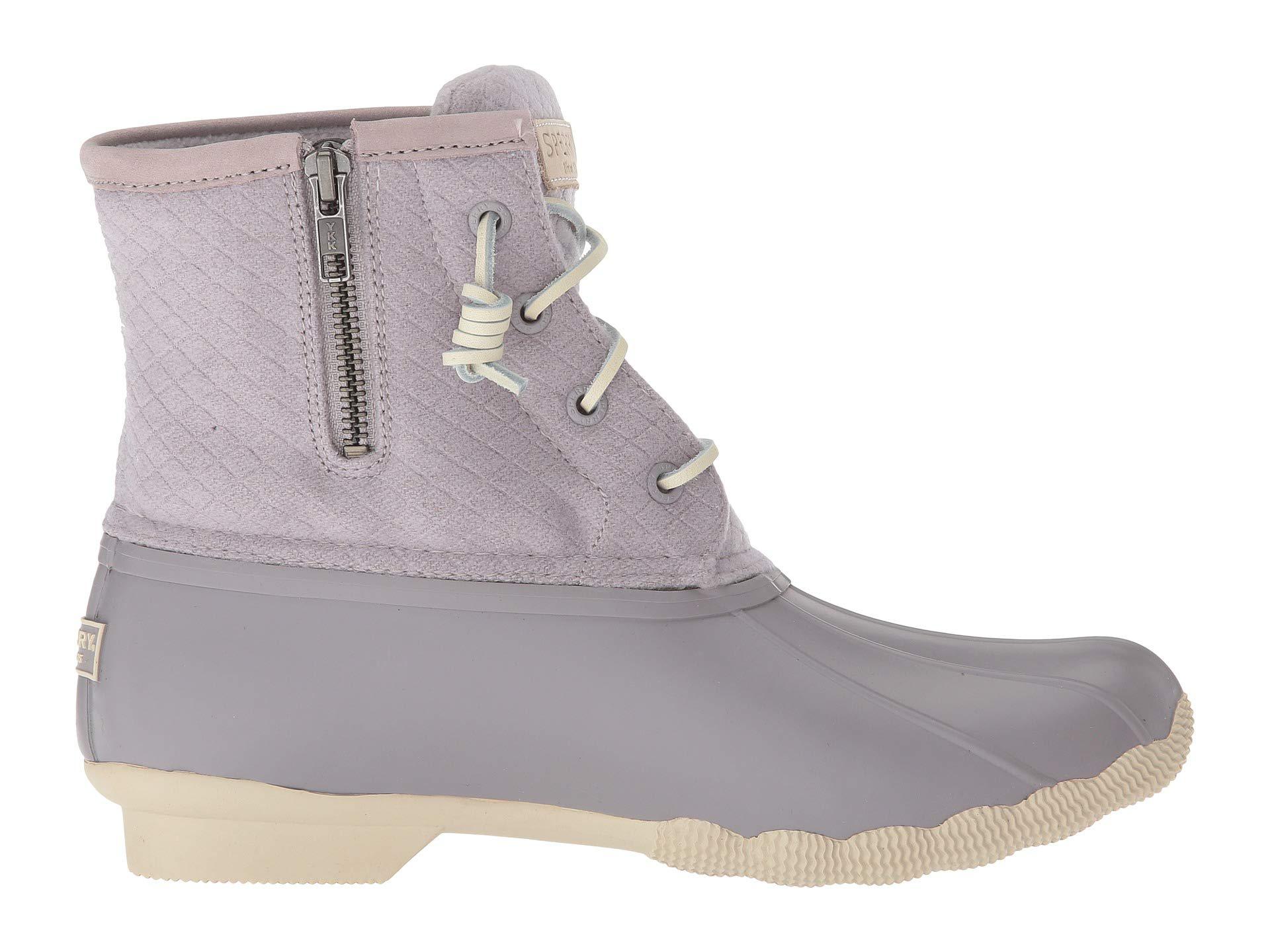 Light grey top sperry duck boots