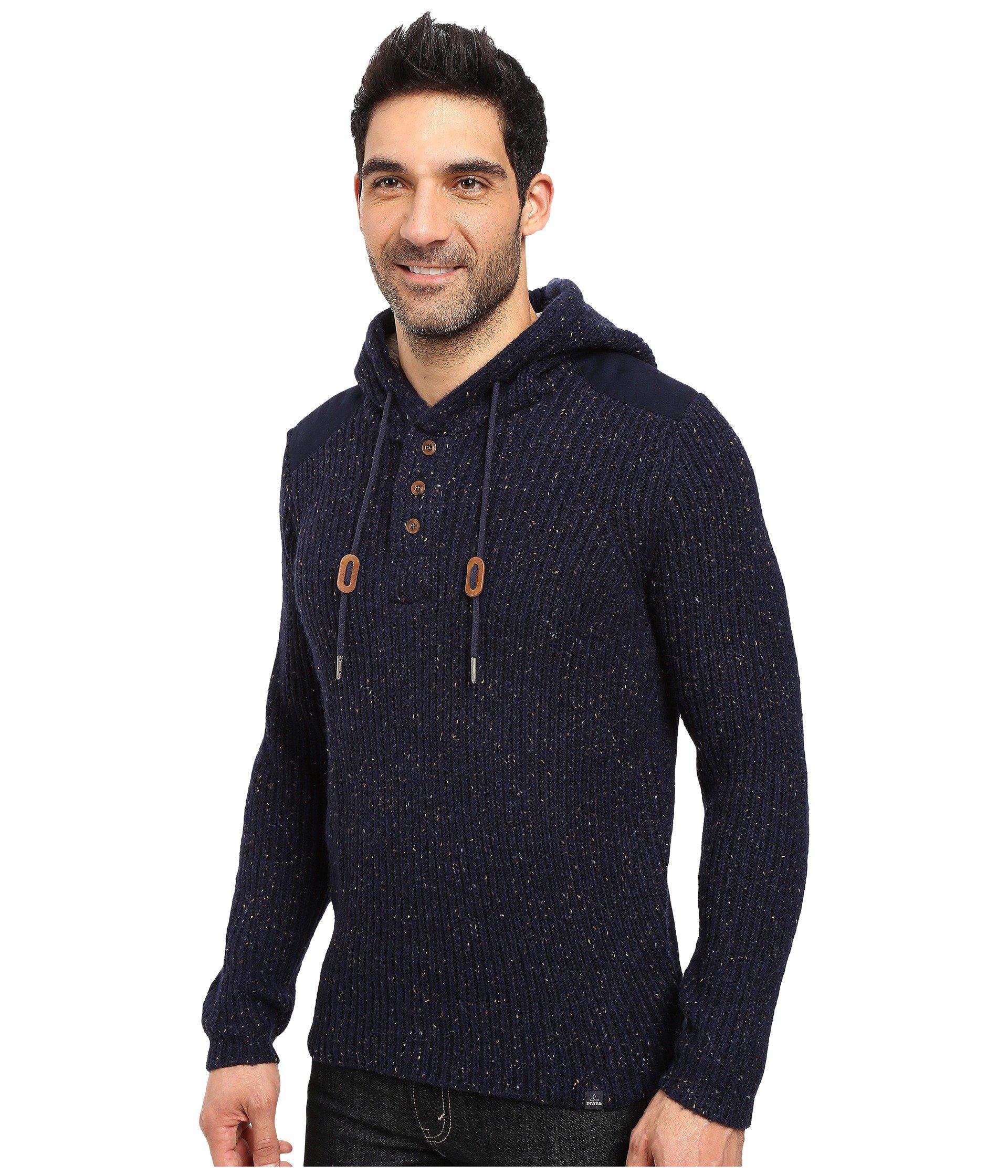 prana hooded henley sweater