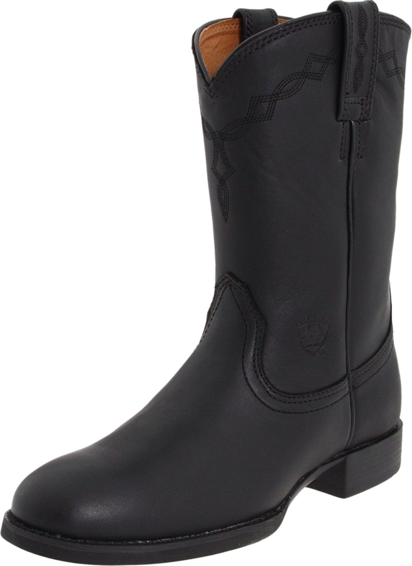 Ariat Leather Heritage Roper in Black | Lyst