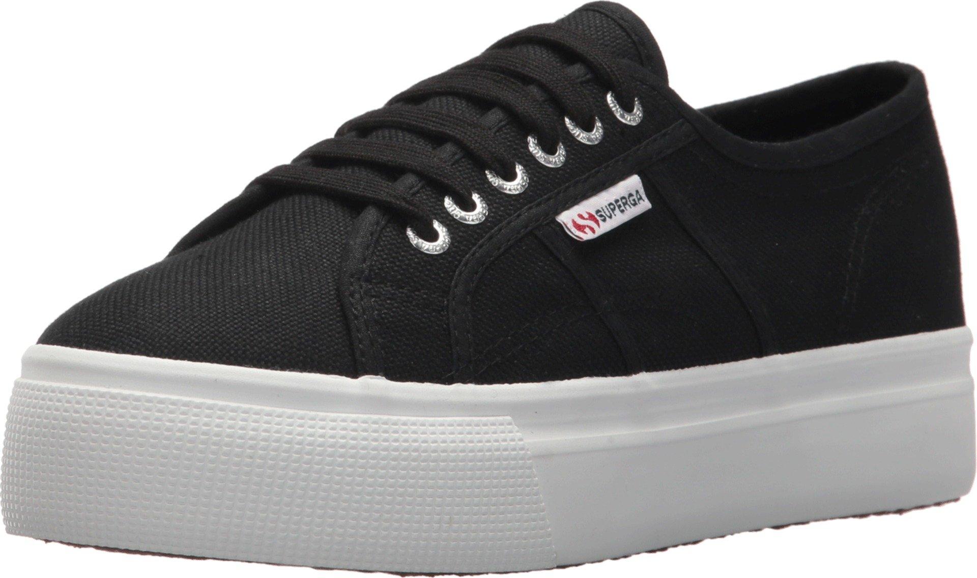 black superga platform trainers