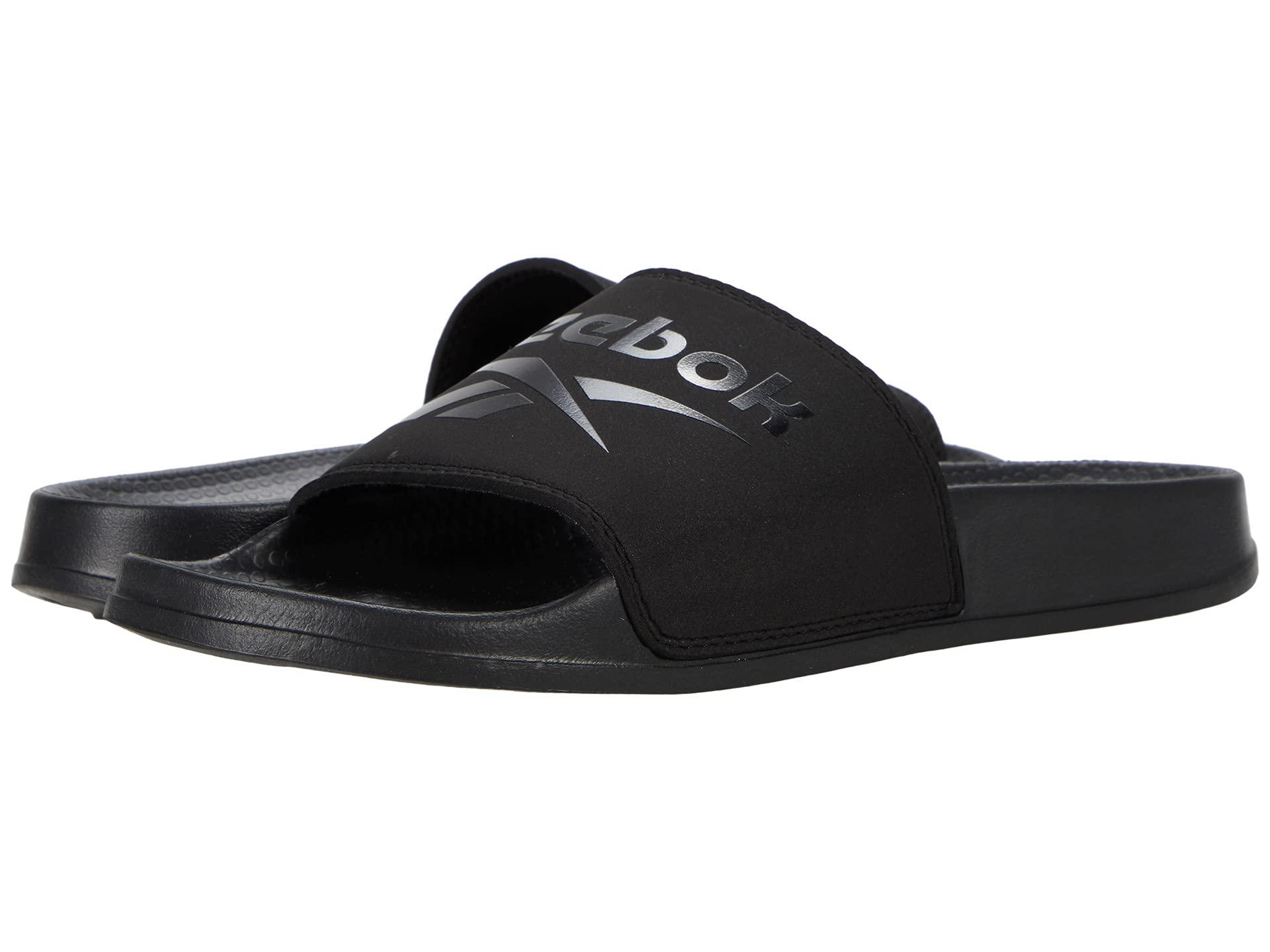 reebok slides black