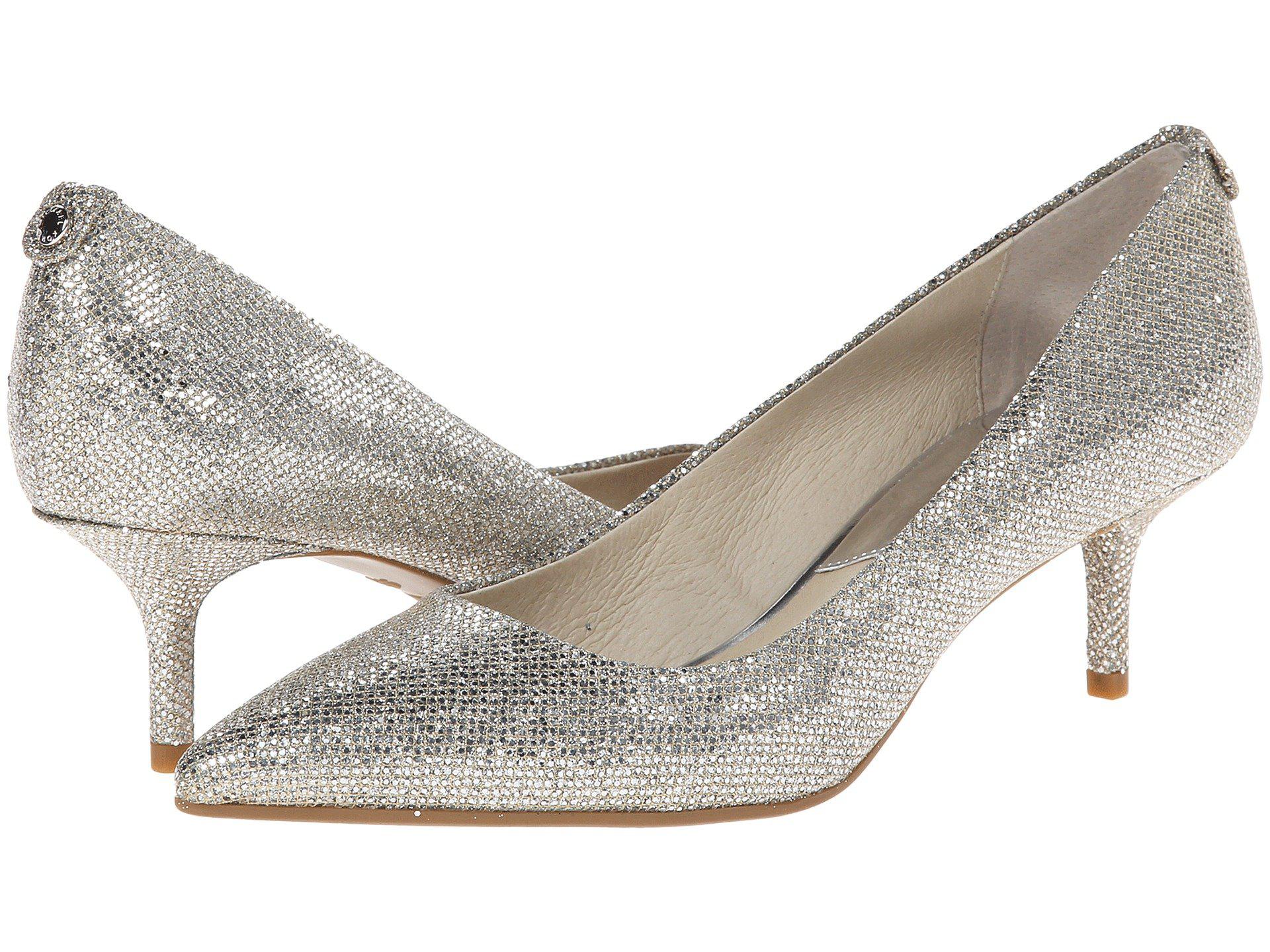 mk silver heels