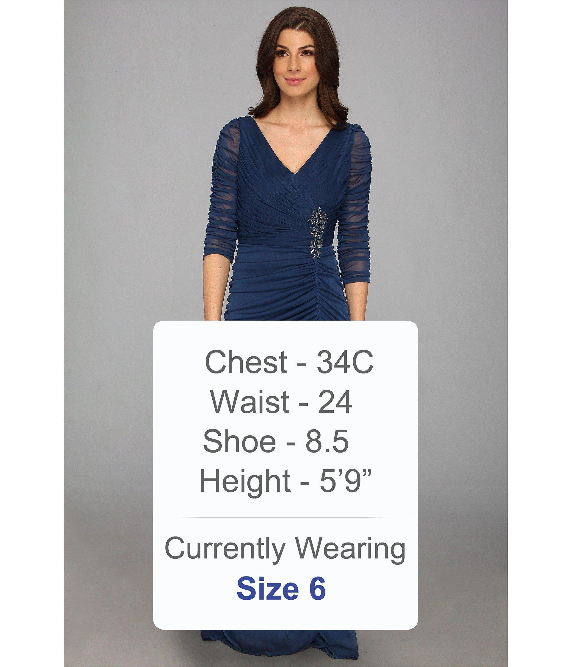Adrianna Papell Drape Covered Gown In Twilight Blue Lyst