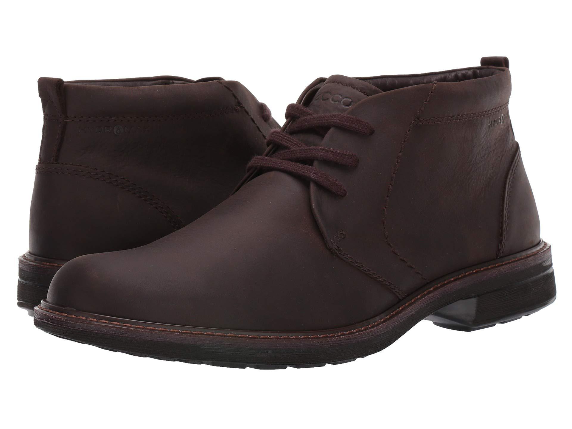 Ecco Leather Turn Chukka Waterproof Boot in Brown for Men - Lyst