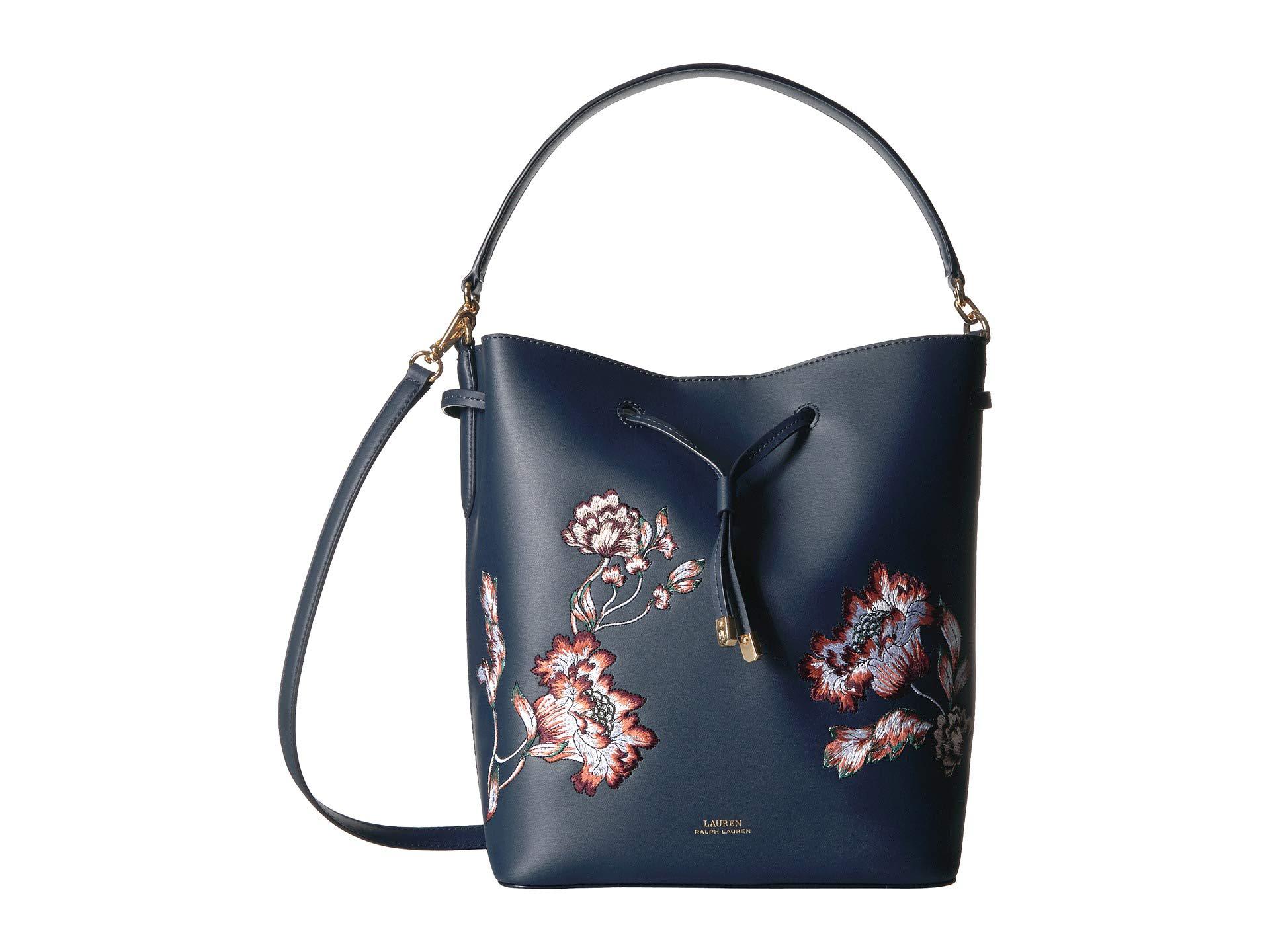 Lauren by Ralph Lauren Dryden Debby Drawstring (navy Autumn Blooms)  Handbags in Blue | Lyst