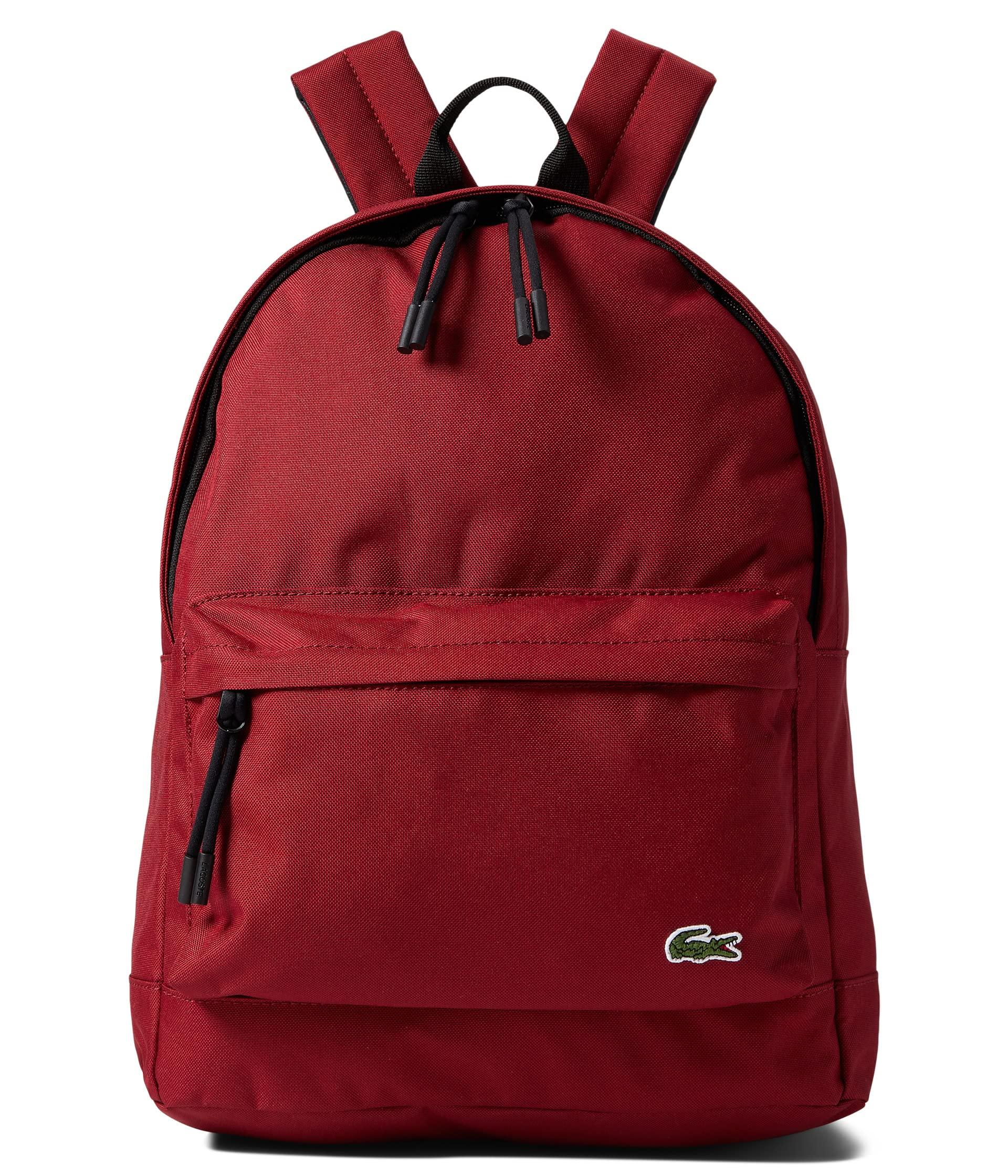 Lacoste Classic Backpack With Croc Logo in Red | Lyst