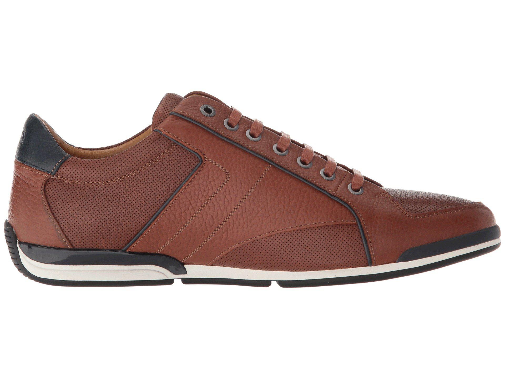 BOSS by HUGO BOSS Leather Saturn Low Profile Sneaker By Boss Green (dark  Brown) Men's Shoes for Men - Lyst