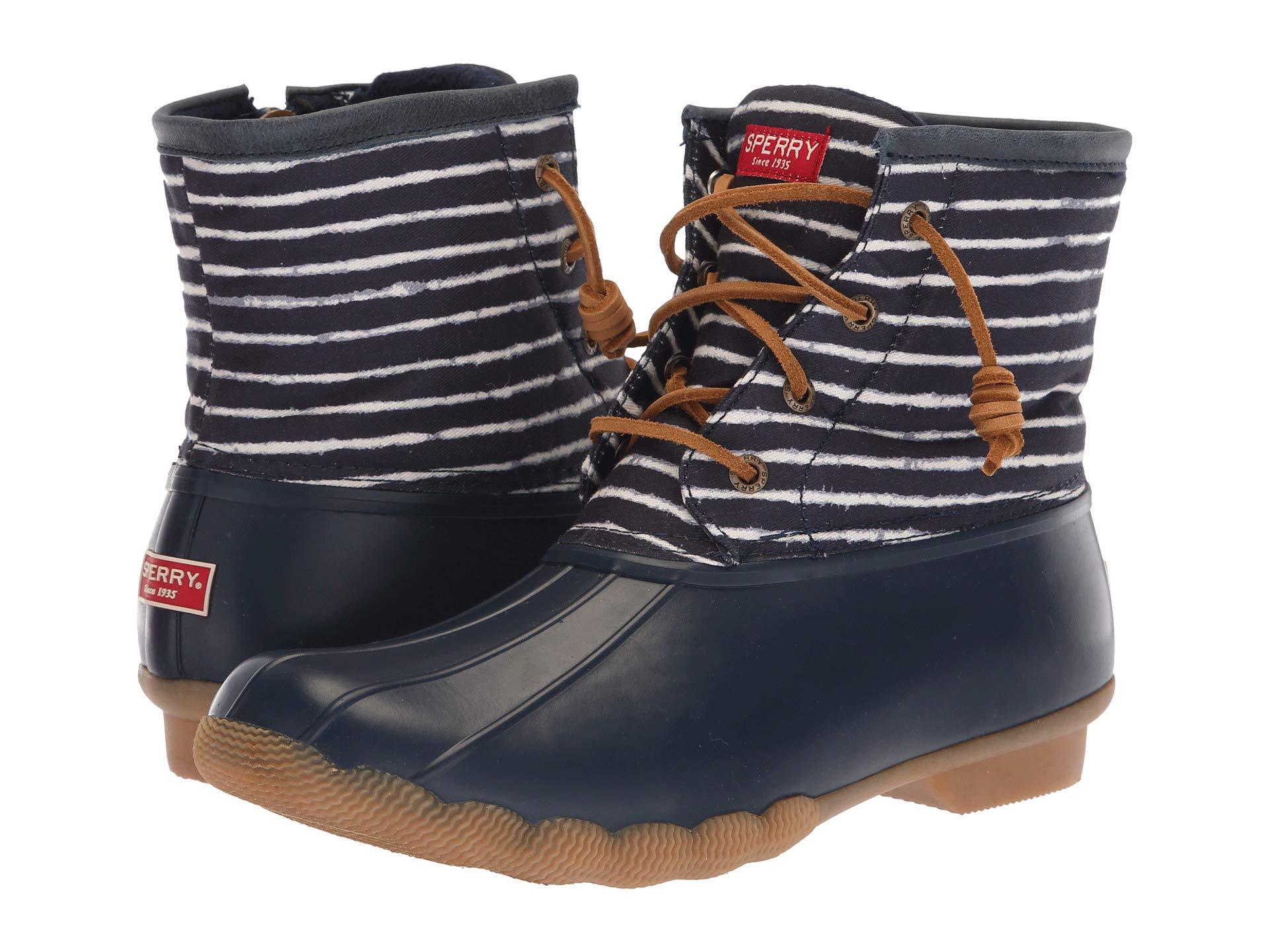 women's saltwater indigo stripe duck boot