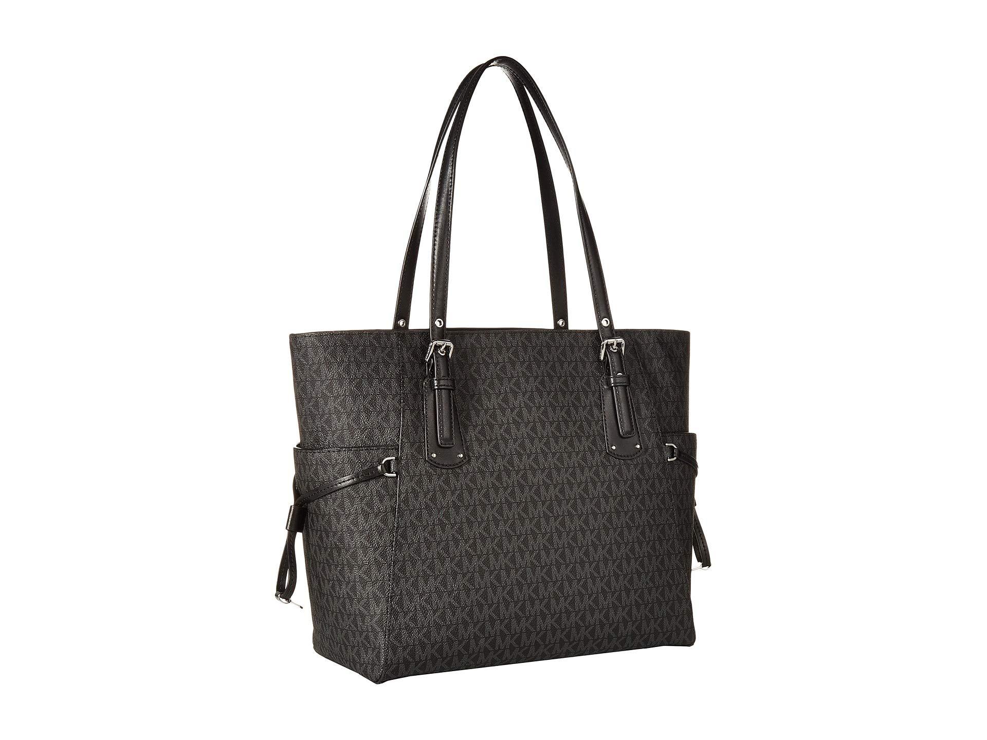 MICHAEL Michael Kors Canvas Voyager East/west Signature Tote in Black ...