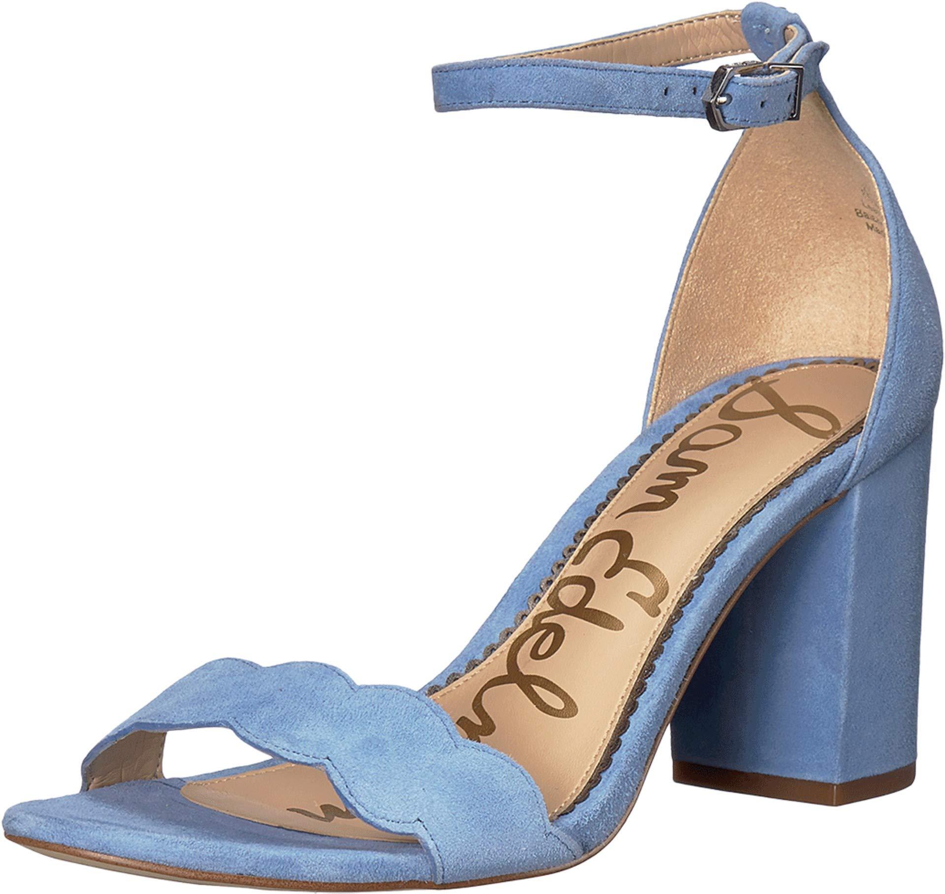 Sam Edelman Leather Odila Ankle Strap Sandal Heel in Blue - Lyst