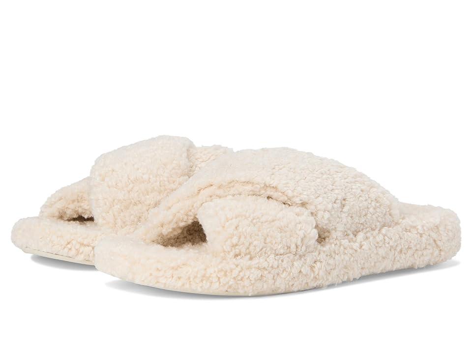 FitFlop iQushion D-Luxe Teddy Slipper Mules - Milk Ice