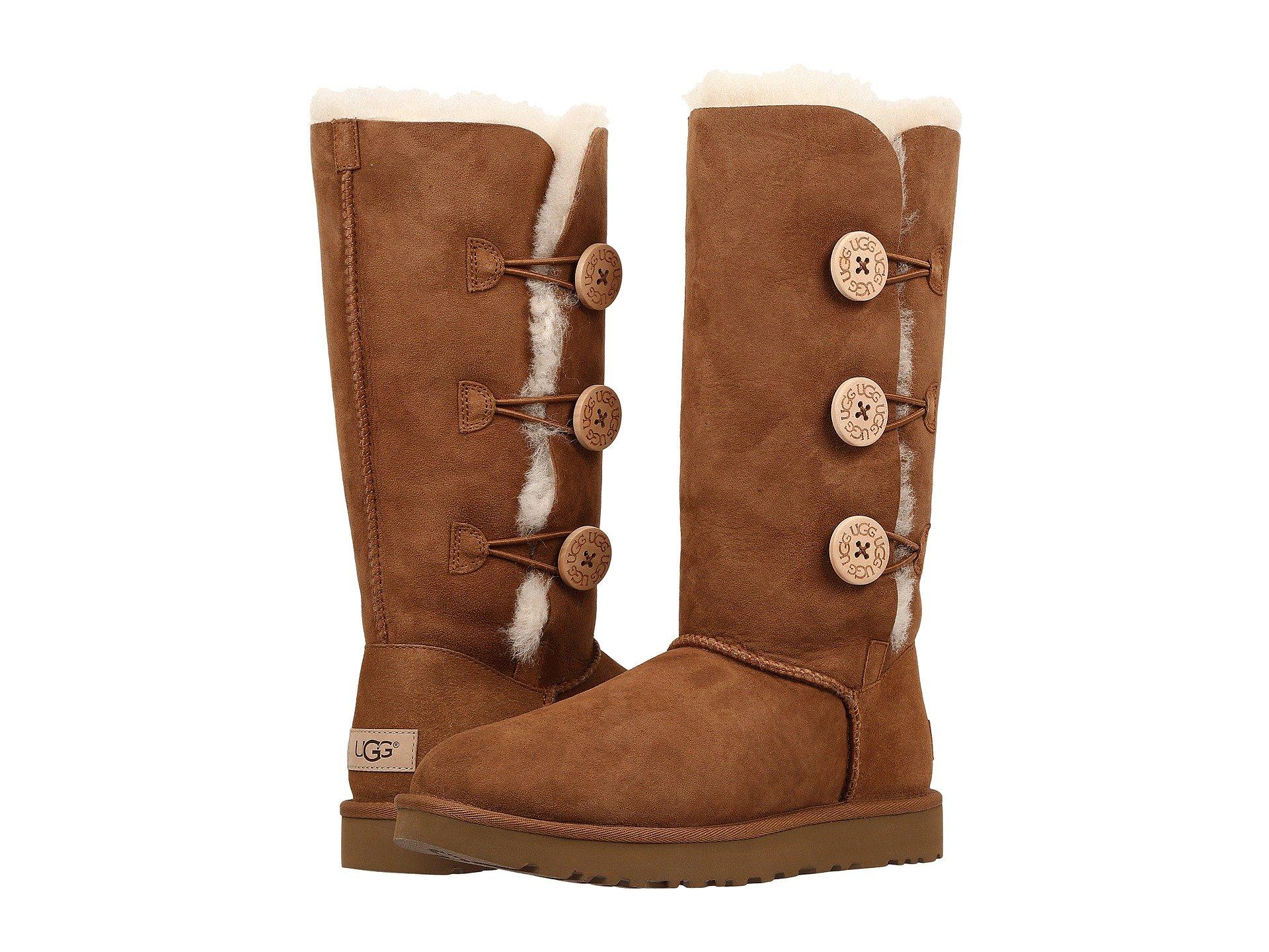 ugg bailey suede button triplet ii boots