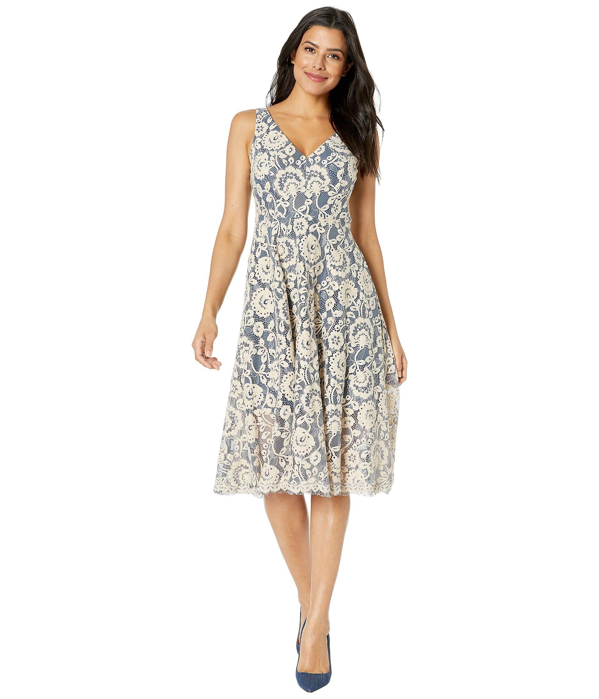 lace v neck midi dress