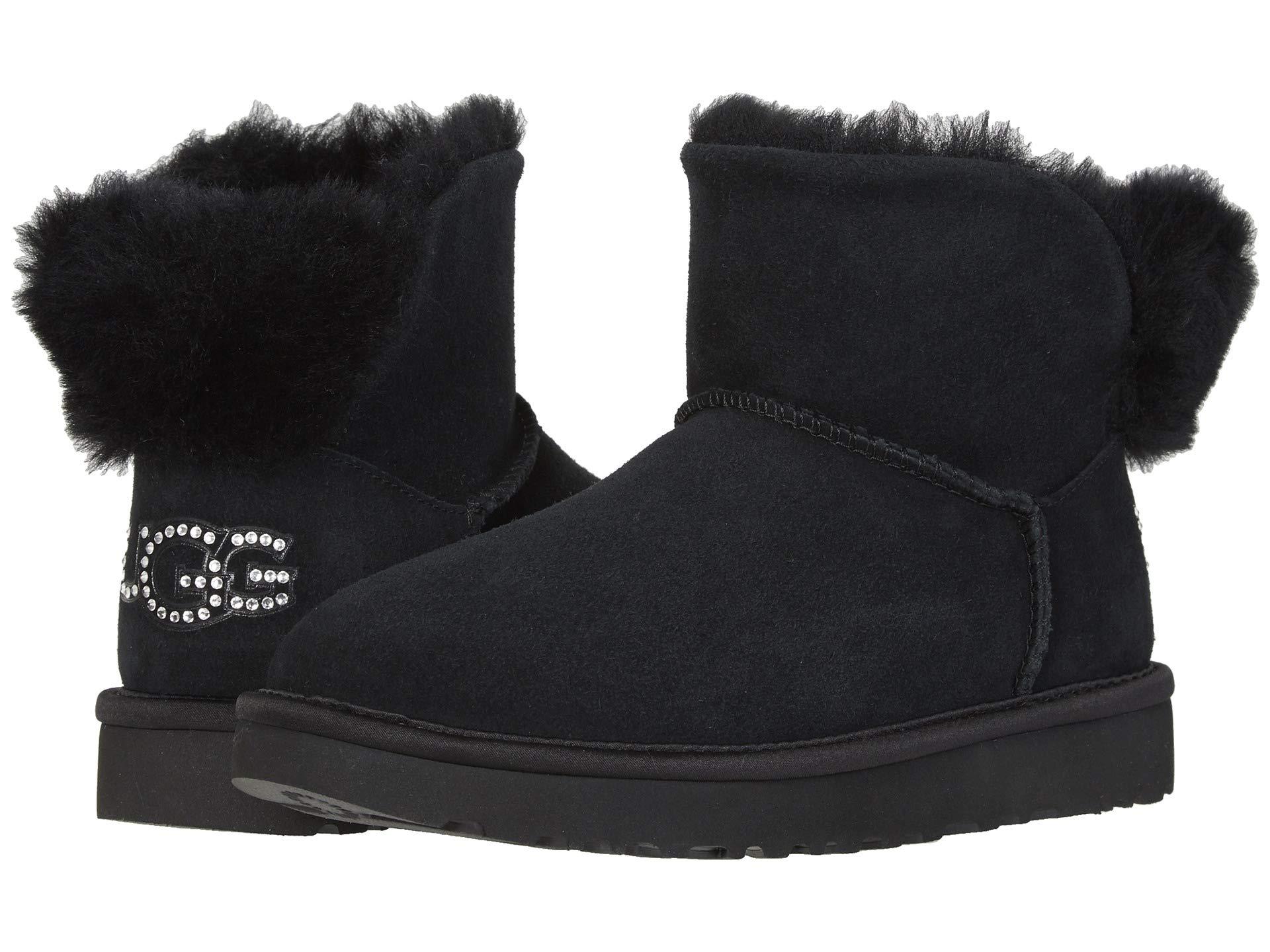 ugg classic mini leather black