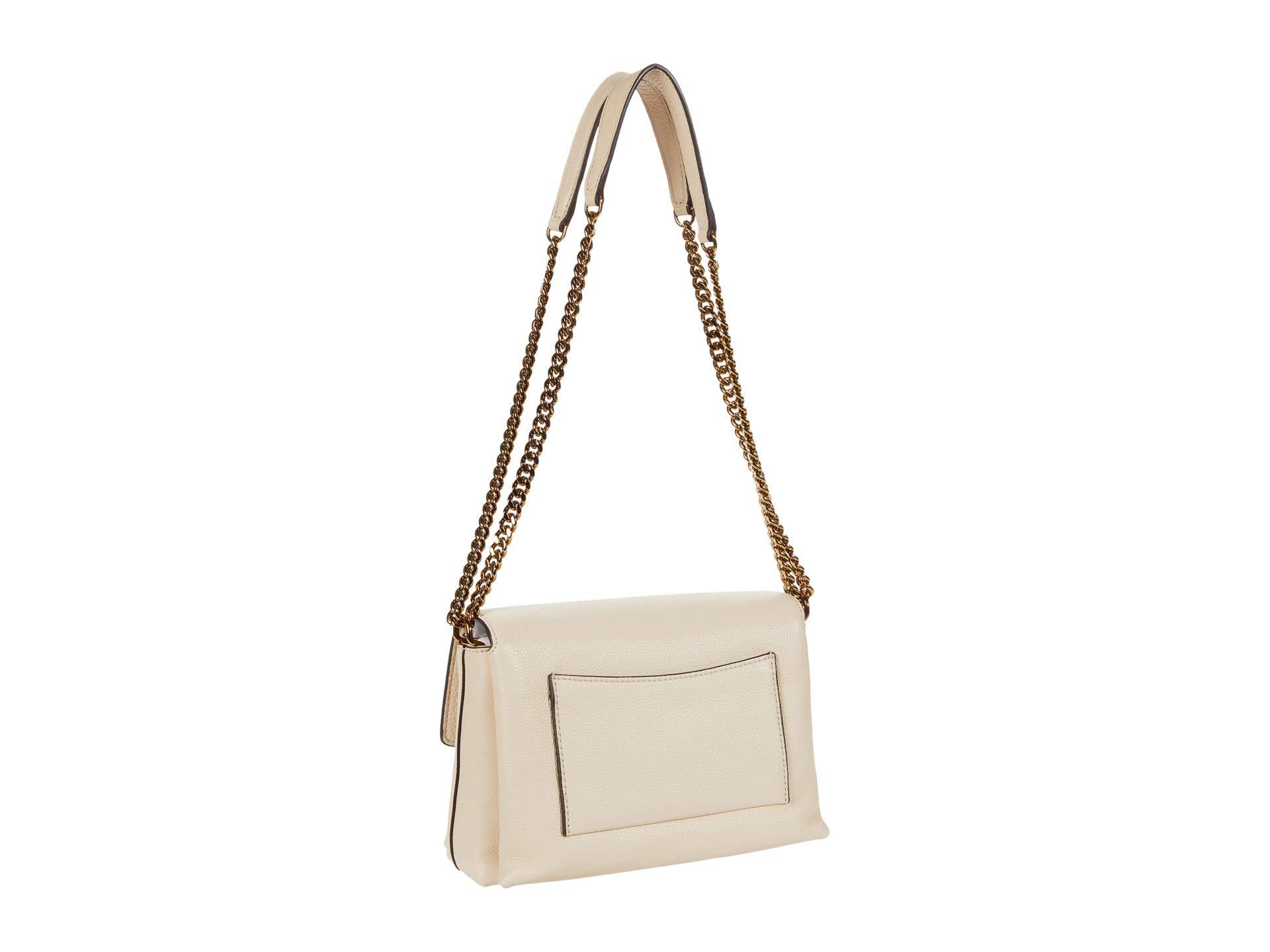 Tory Burch Leather Kira Pebbled Small Convertible Shoulder Bag in Beige ...