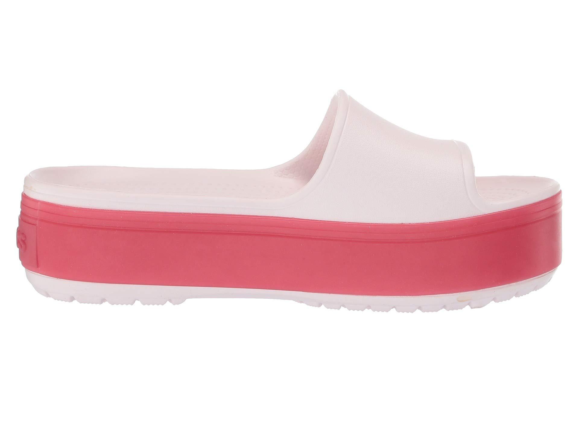 crocs platform slides