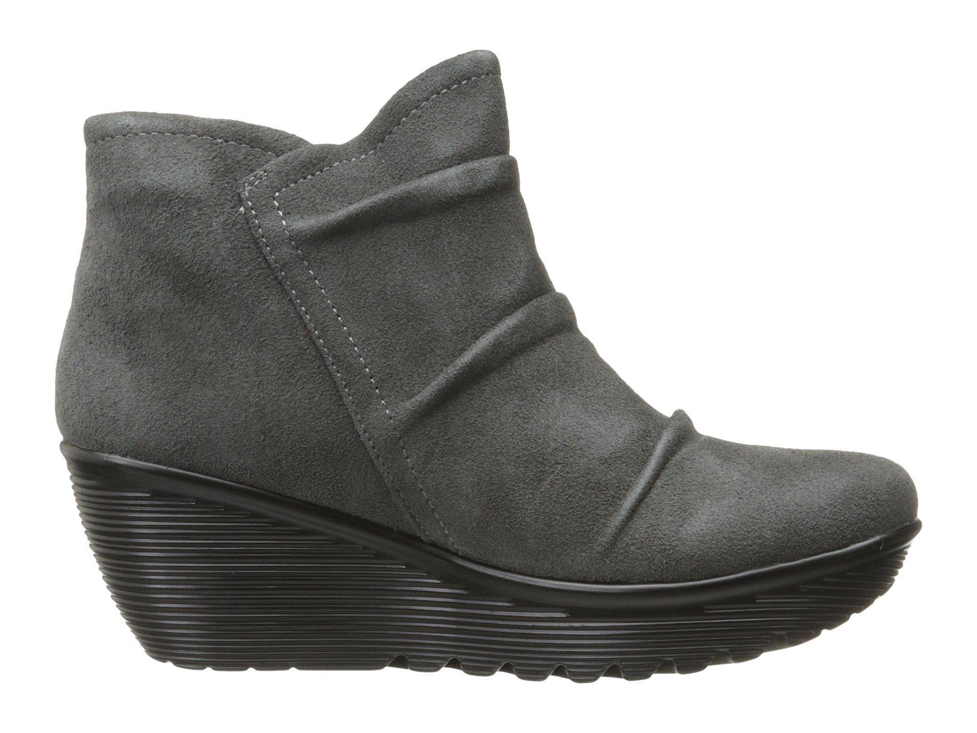 skechers grey suede boots