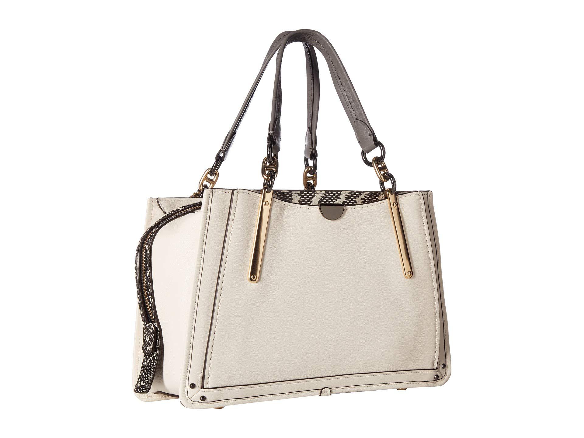 coach exotic mixed leather dreamer satchel