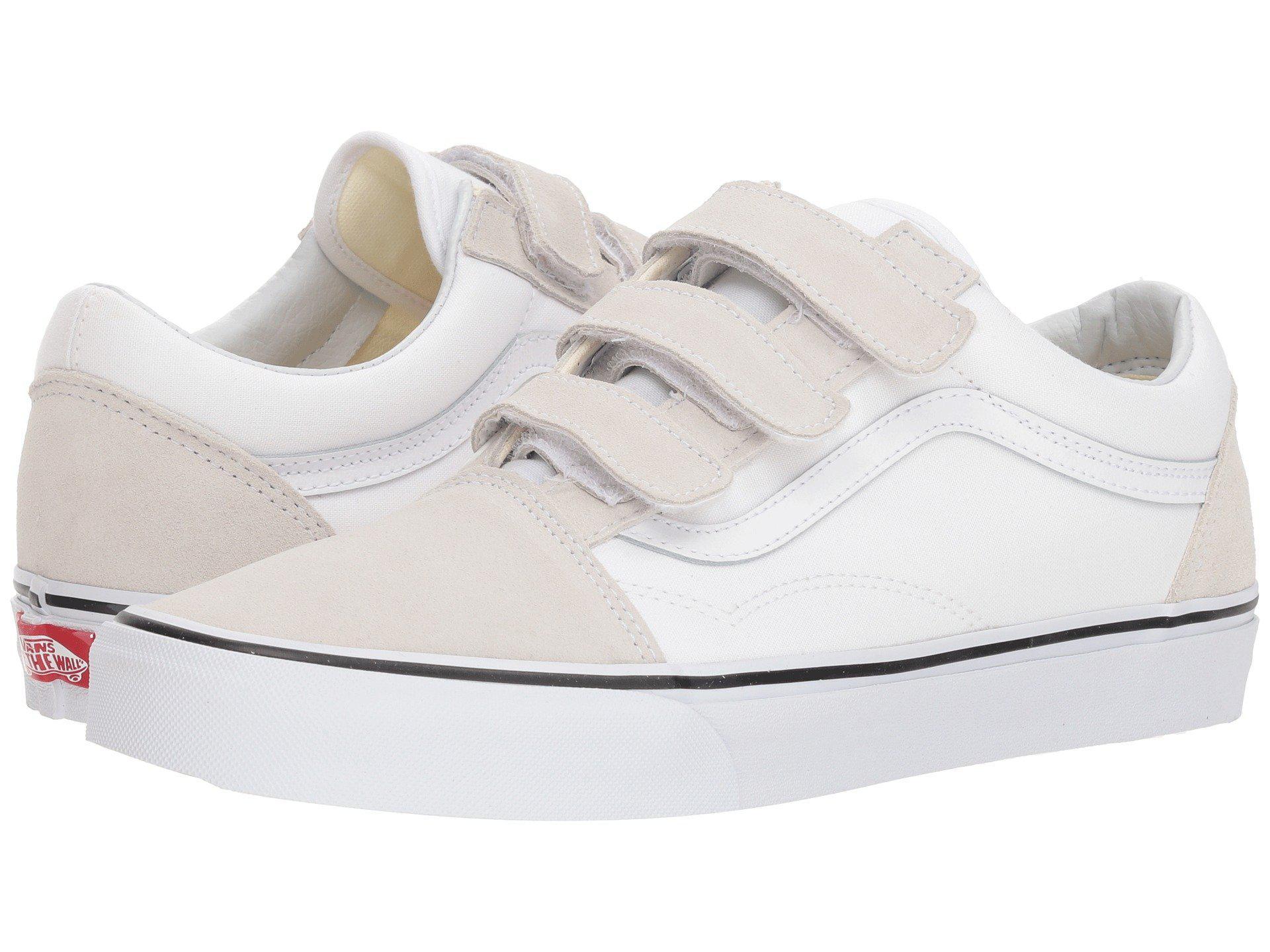 vans old skool v true white skate shoes 