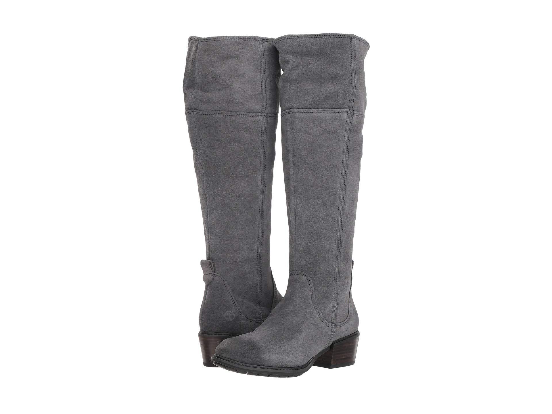 Tall grey suede boots Clearance