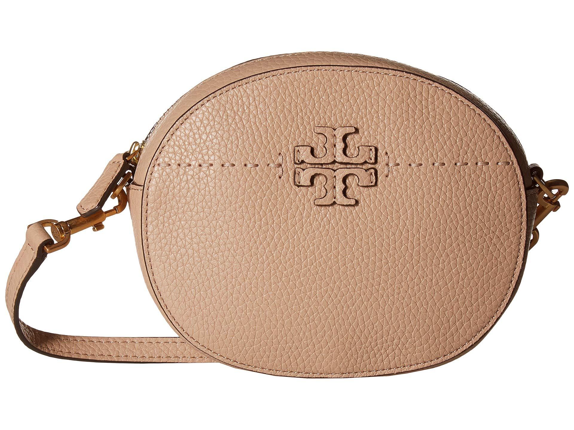 Tory Burch Mcgraw Convertible Round Belt Bag in Natural | Lyst