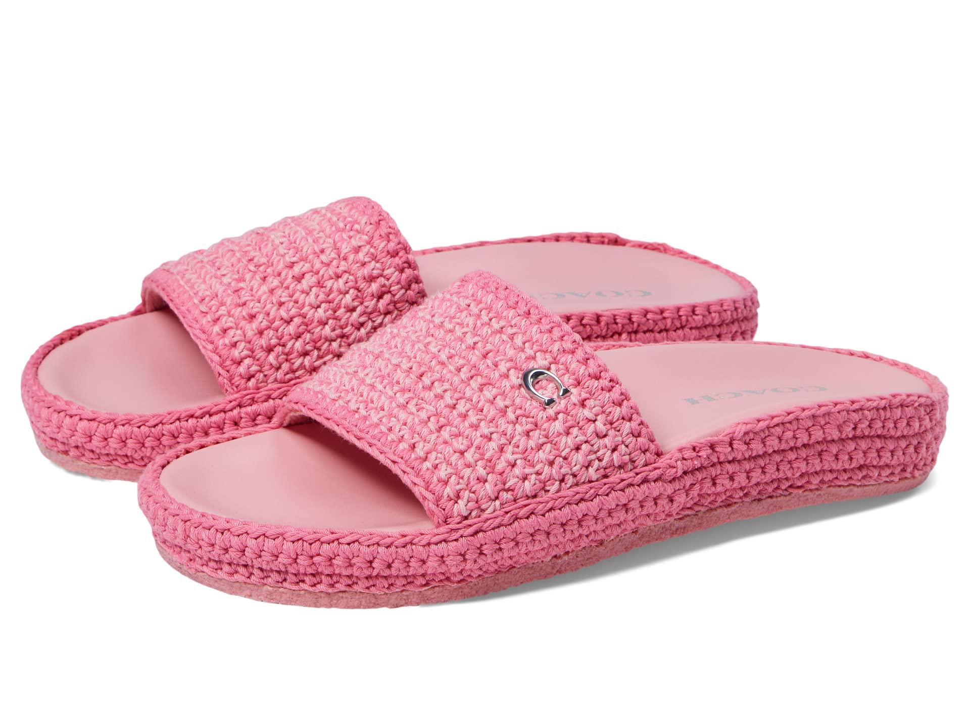 Coach slides best sale pink