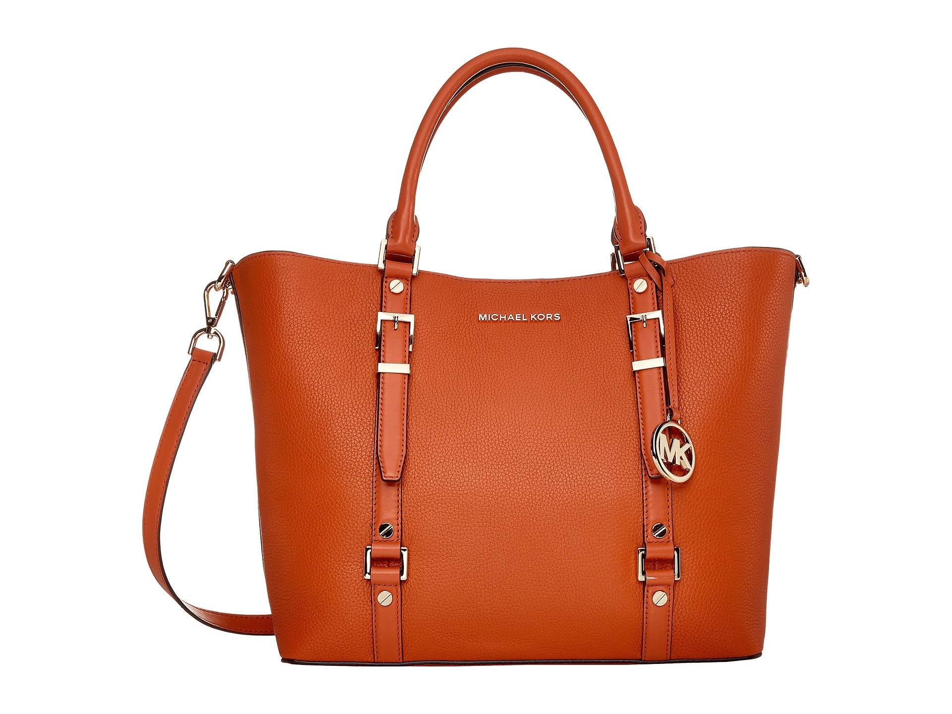 Transformer Bug hack MICHAEL Michael Kors Leather Bedford Legacy Large Grab Tote in Orange - Lyst