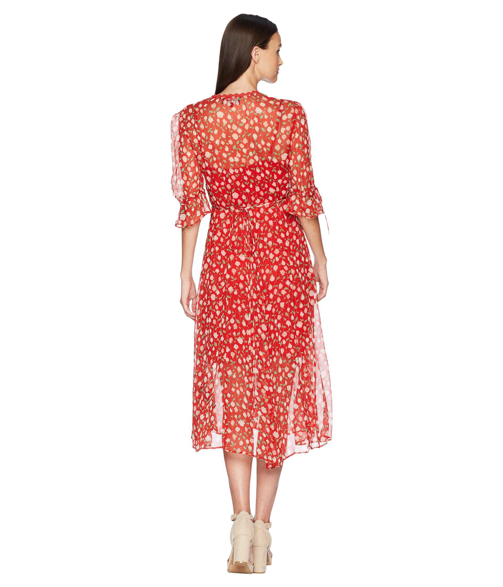 The Kooples Womens Satin Viscose Embroidered Jacket red