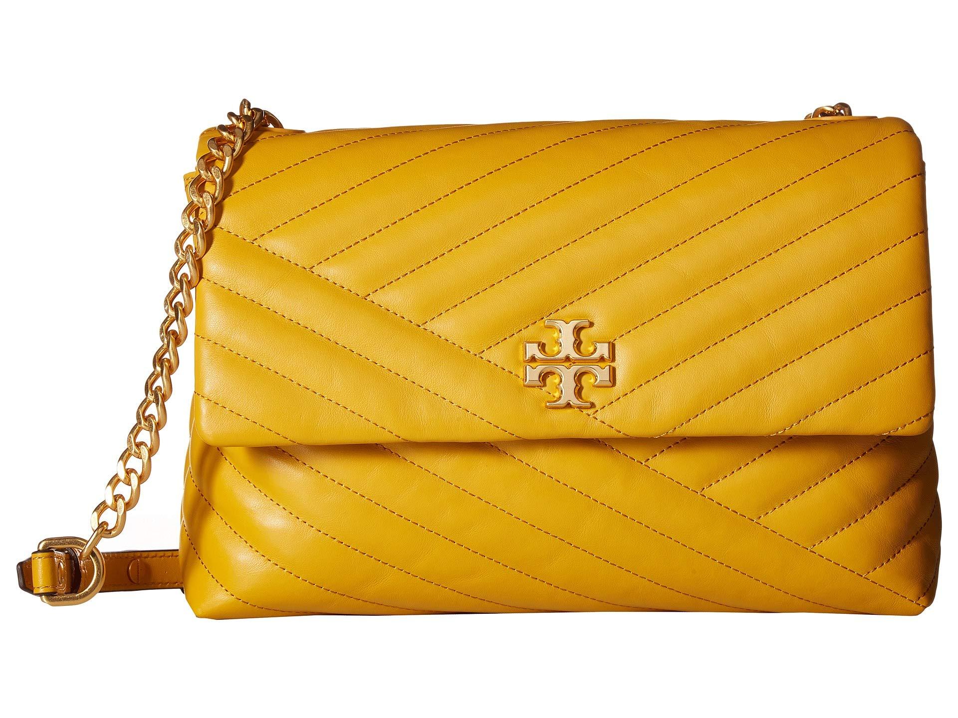Tory Burch Kira Chevron Small Flap Shoulder Bag in Sycamore /Rolled Gold  $458