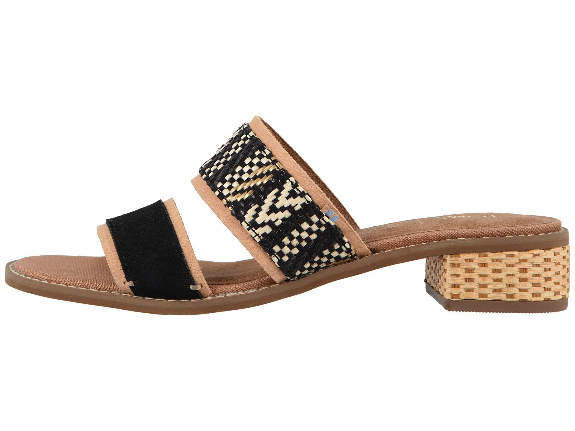 black suede with geometric woven strap women's mariposa sandals