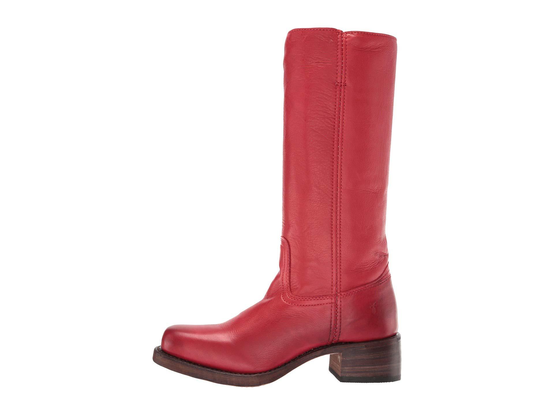frye burnt red boots