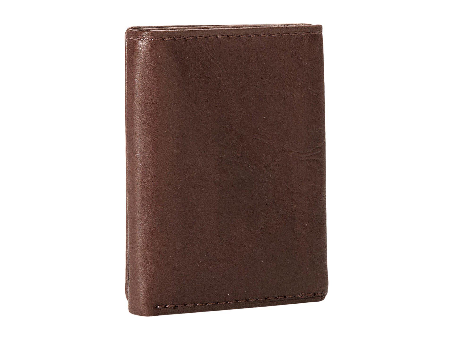 Fossil Leather Ingram Trifold Wallet in 