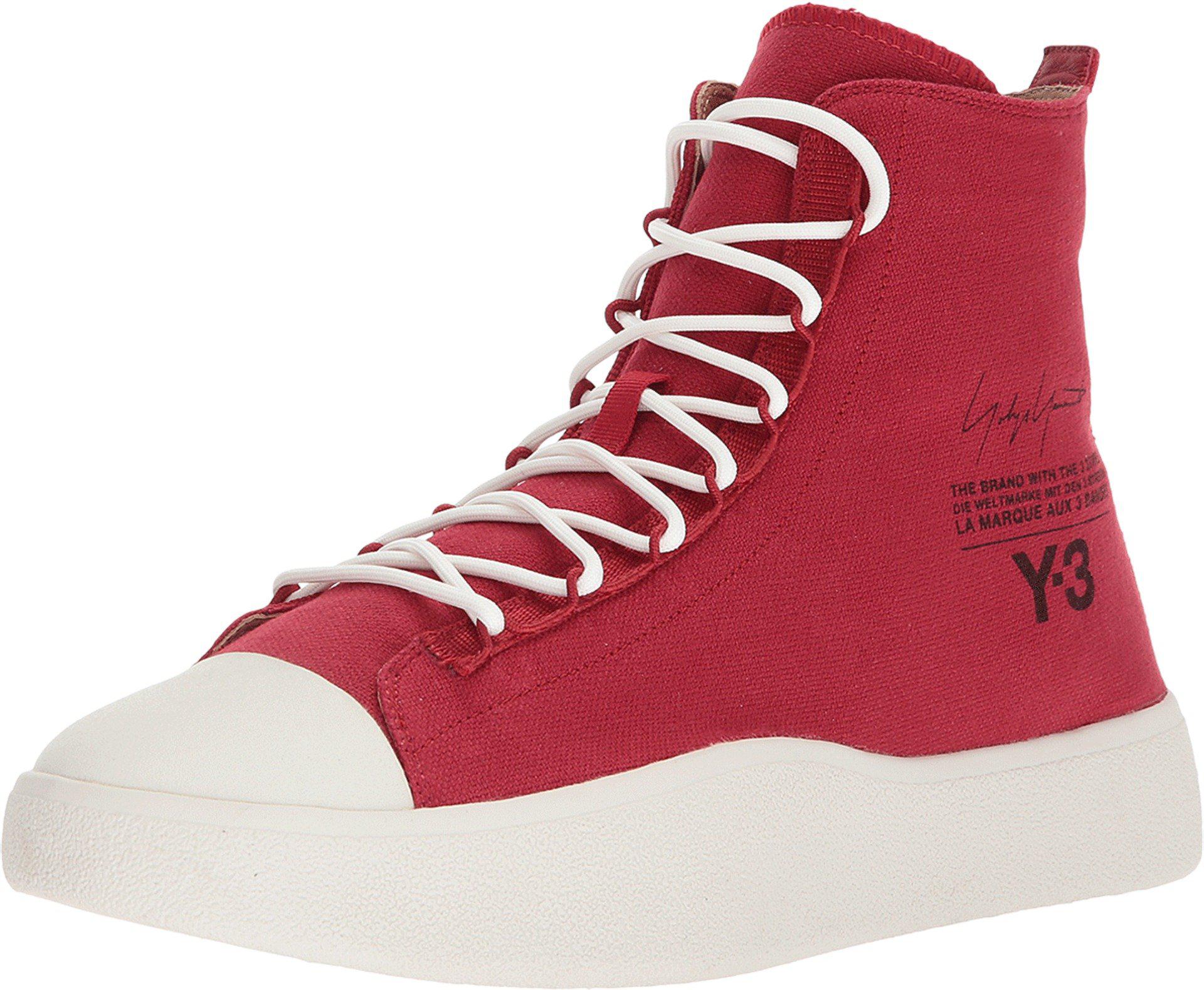 y3 red sneakers
